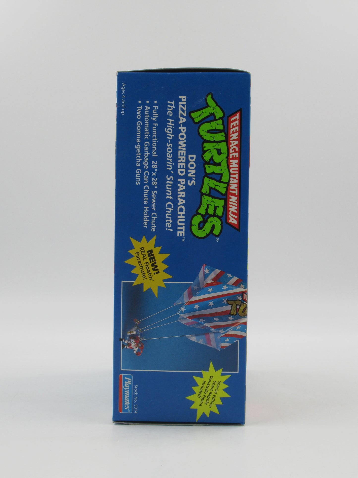 TMNT Don's Pizza-Powered Parachute 4.5" Figure Set Teenage Mutant Ninja Turtles - Playmates (1992)