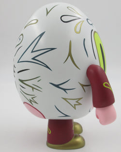 QEE COLLECTION Hump-Qee Dump-Qee Egg (White) 8" Vinyl Figure - Gary Baseman x Toy2R (2005) Designer Art Toy