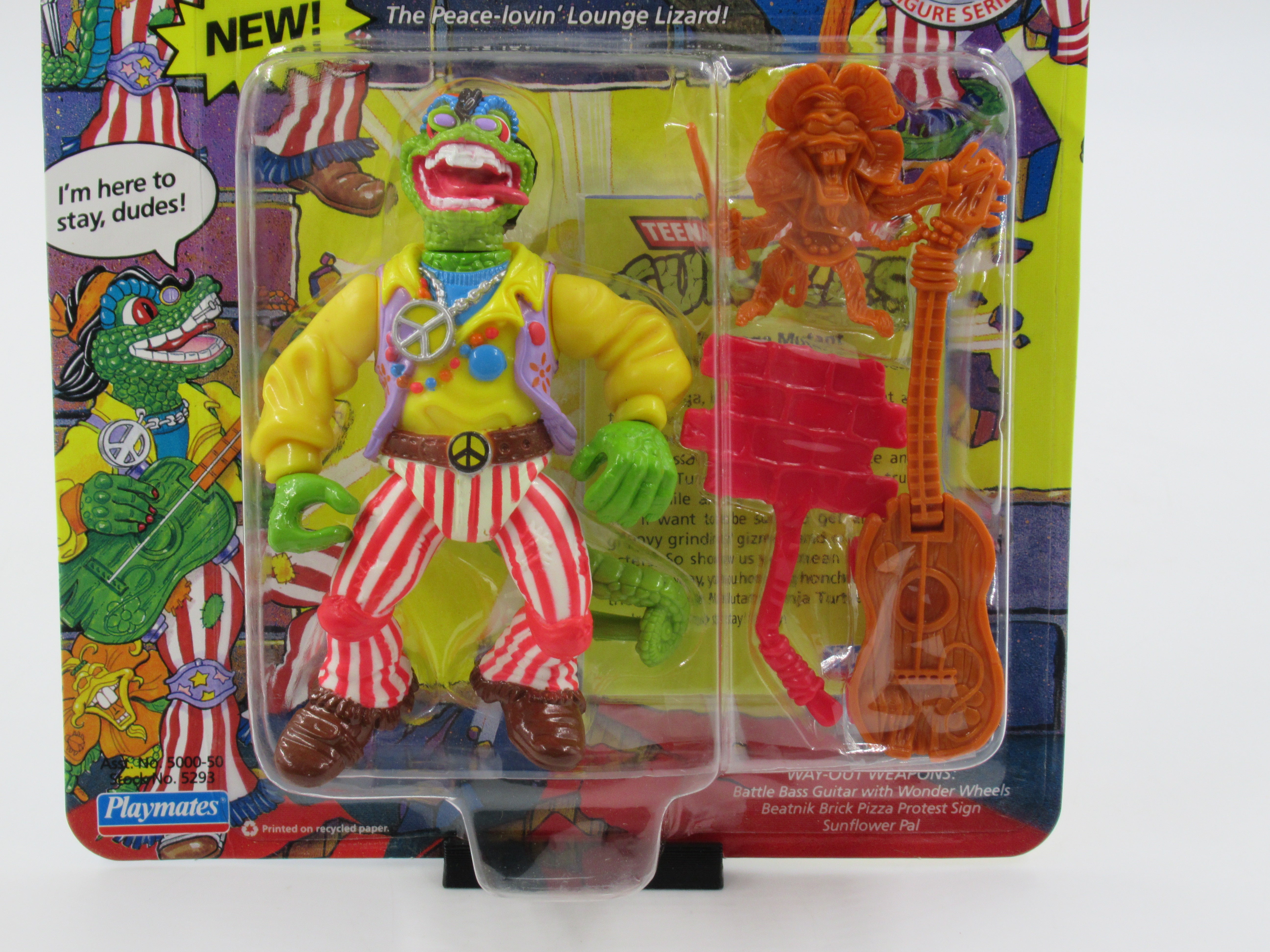 Teenage Mutant Ninja Turtles Rock N' Roll Mondo Gecko 4.5" Figure TMNTs - Playmates (1992)
