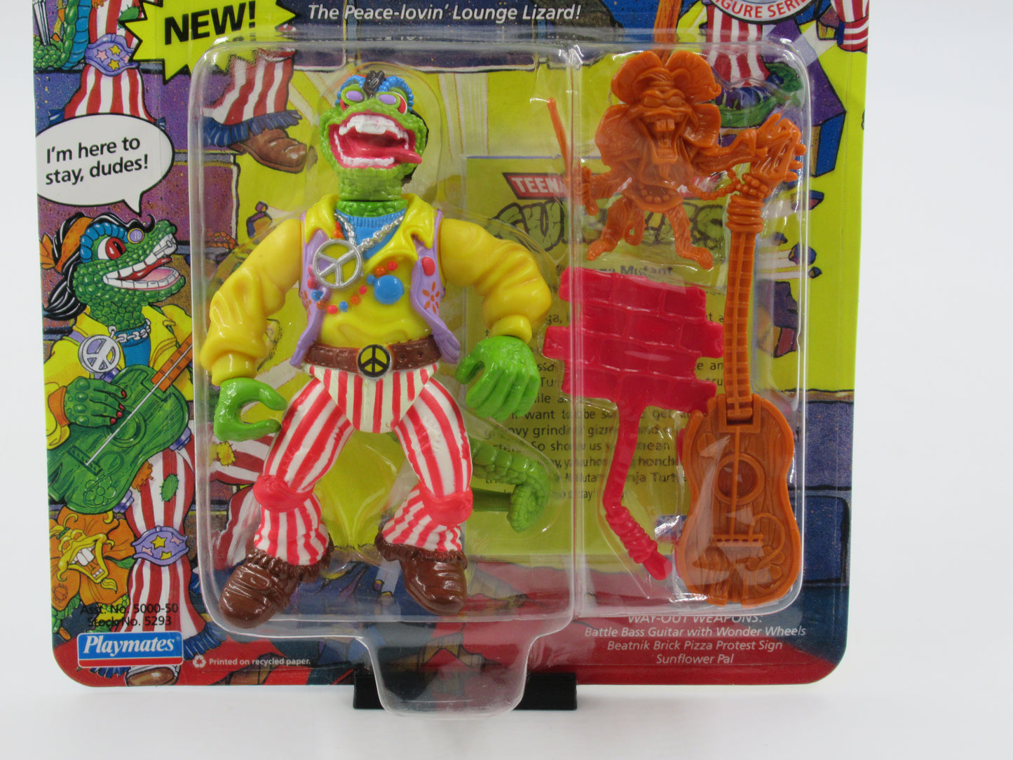 TMNT Rock N' Roll Mondo Gecko 4.5" Figure Teenage Mutant Ninja Turtles - Playmates (1992)