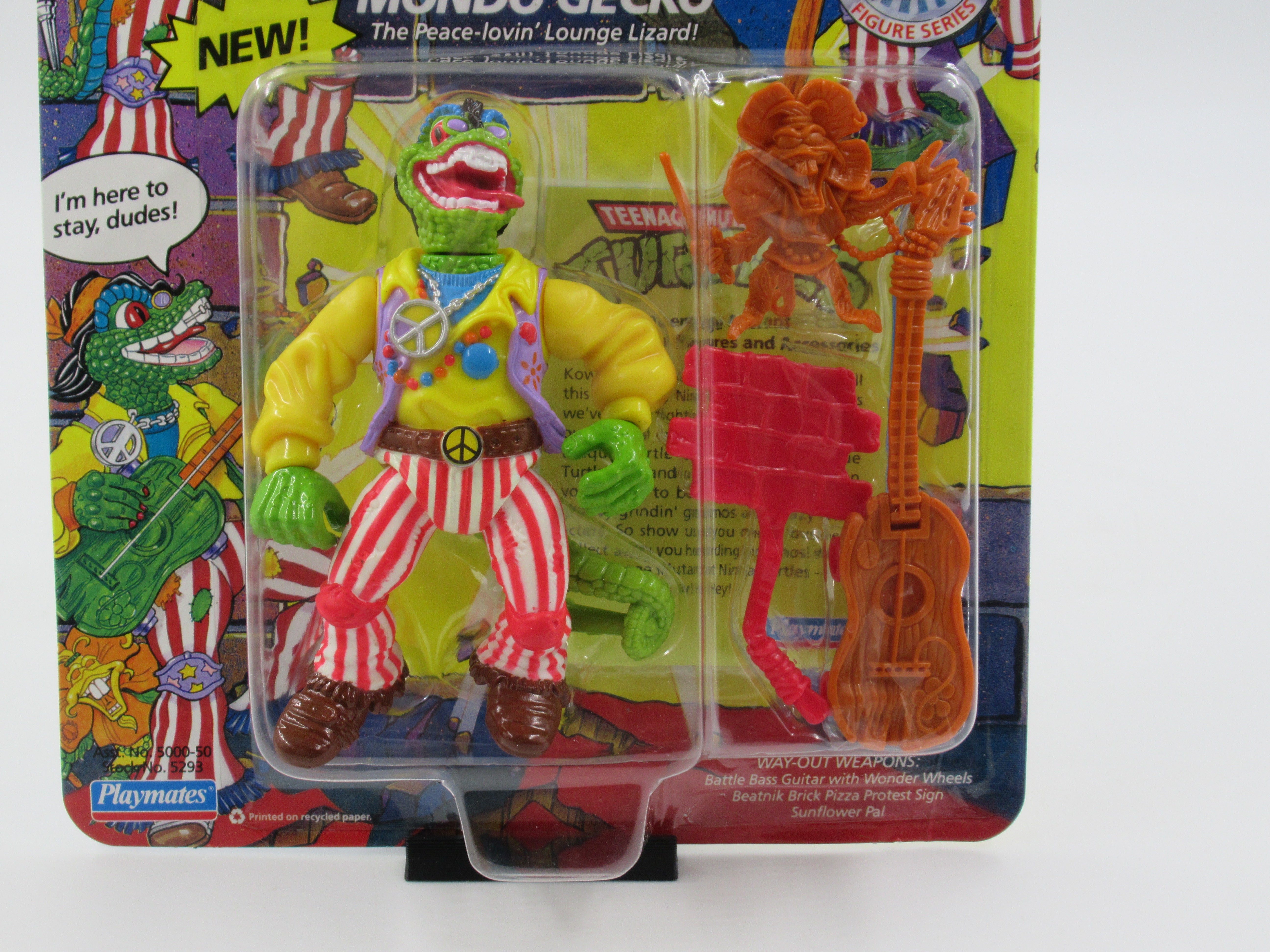Teenage Mutant Ninja Turtles Rock N' Roll Mondo Gecko 4.5" Figure TMNTs - Playmates (1992)
