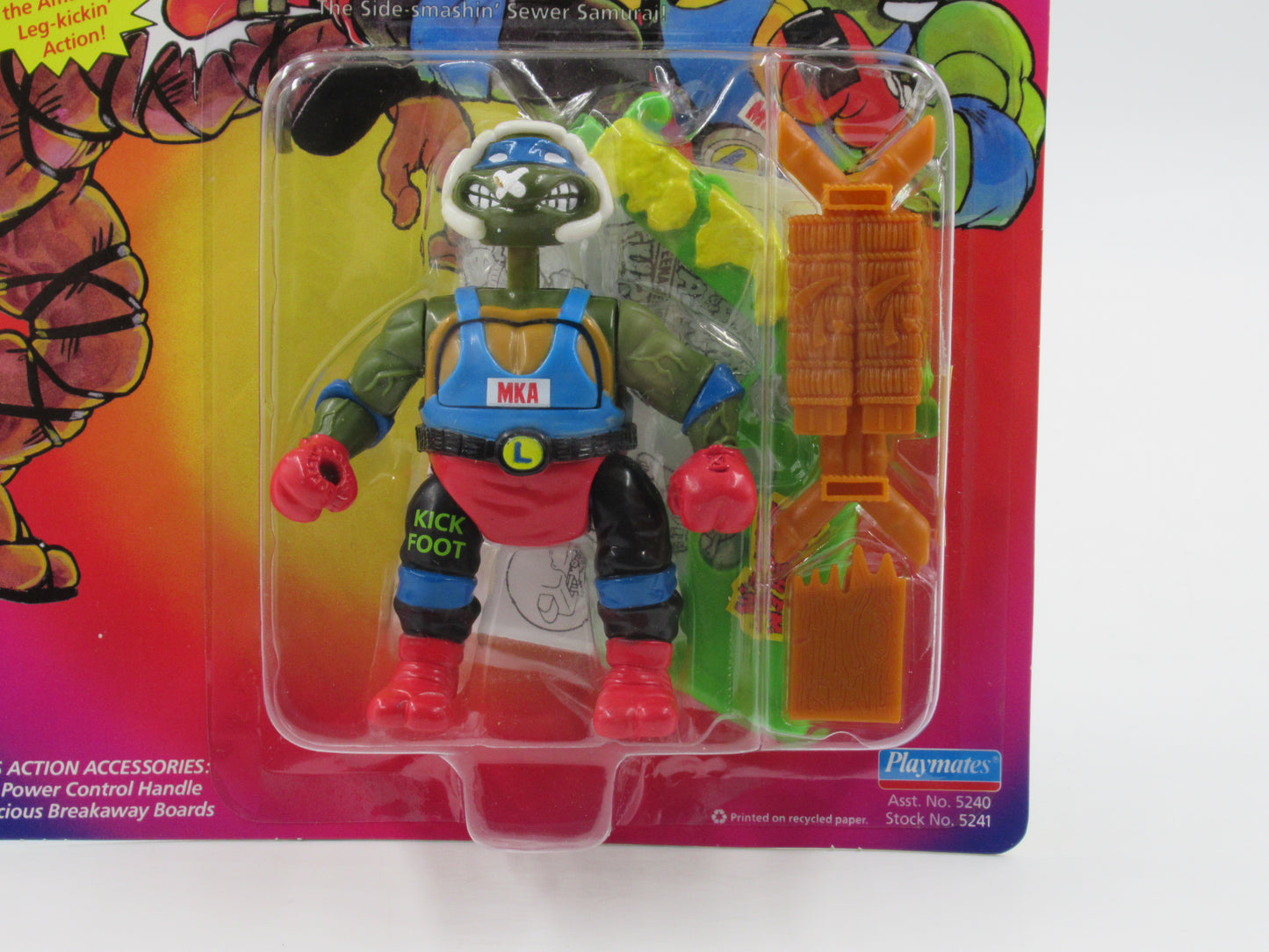 TMNT Kowabunga Kickboxin' Leo Smash 'Em Bash 'Em 5.5" Figure Teenage Mutant Ninja Turtles - Playmates (1992)