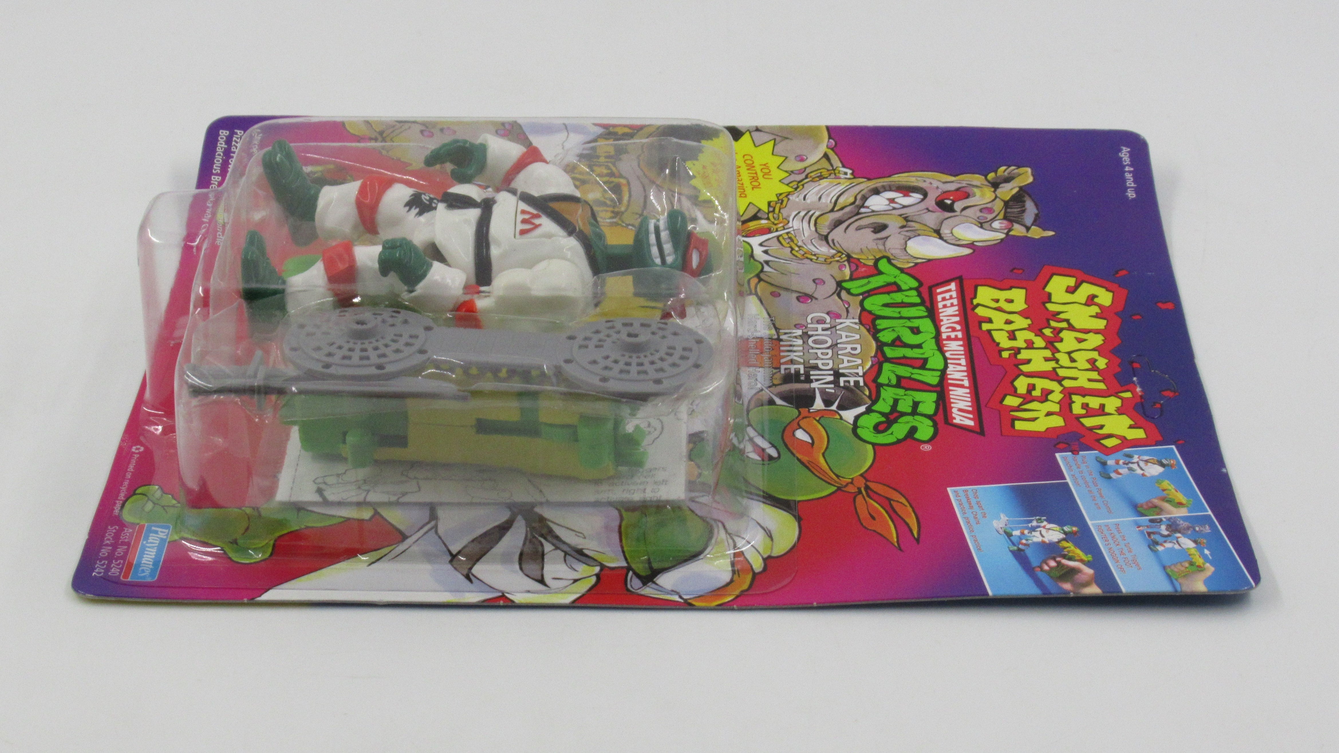 Teenage Mutant Ninja Turtles Karate Choppin' Mike Smash 'Em Bash 'Em 5.5" Figure TMNTs - Playmates (1992)