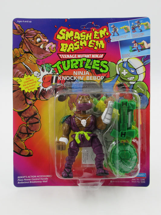 TMNT Ninja Knockin' Bebop Smash 'Em Bash 'Em 5.5" Figure Teenage Mutant Ninja Turtles - Playmates (1992)