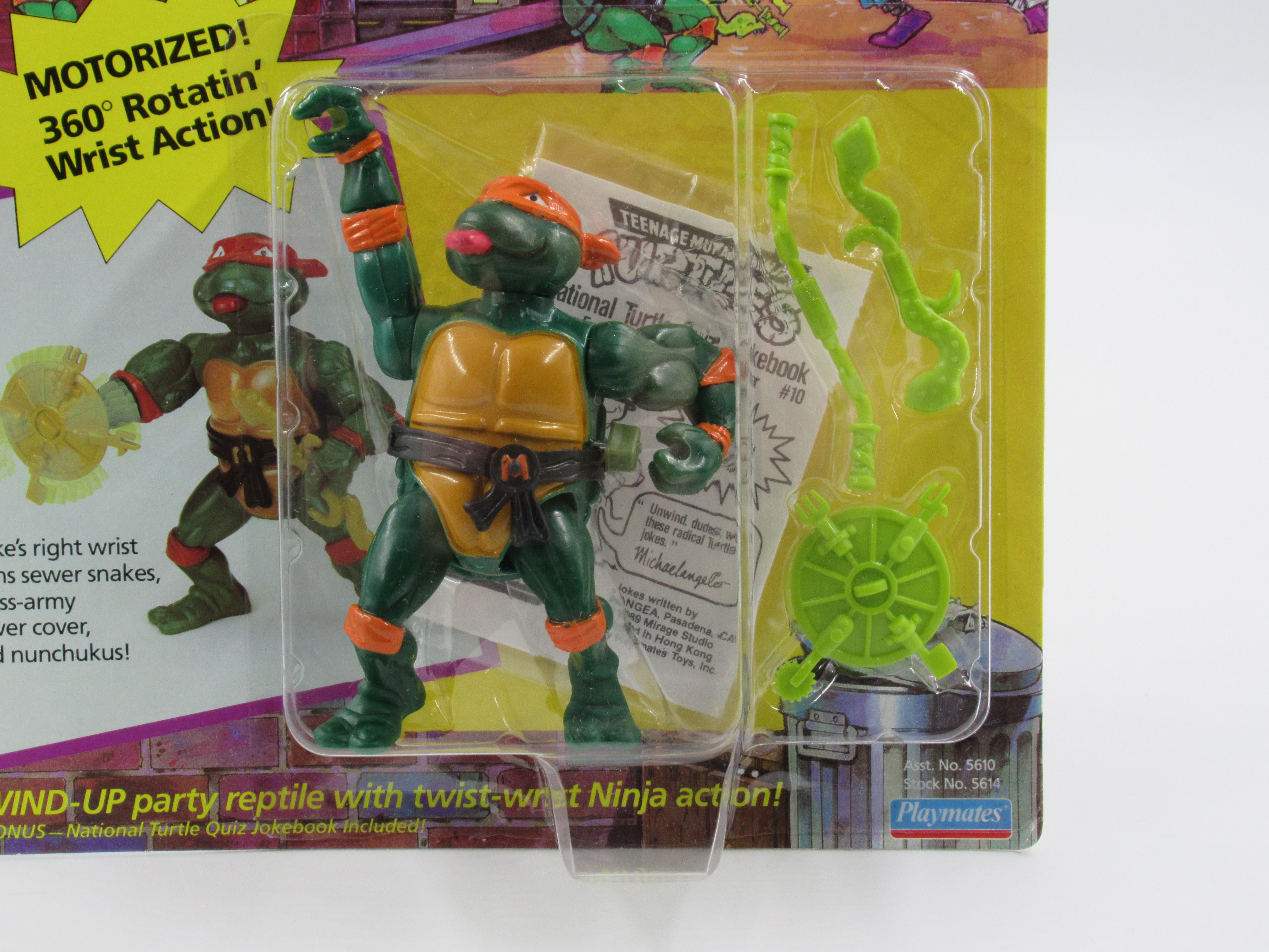 Teenage Mutant Ninja Turtles Rock N Roll Michaelangelo Wacky Action 4.5" Figure TMNTs - Playmates (1989)