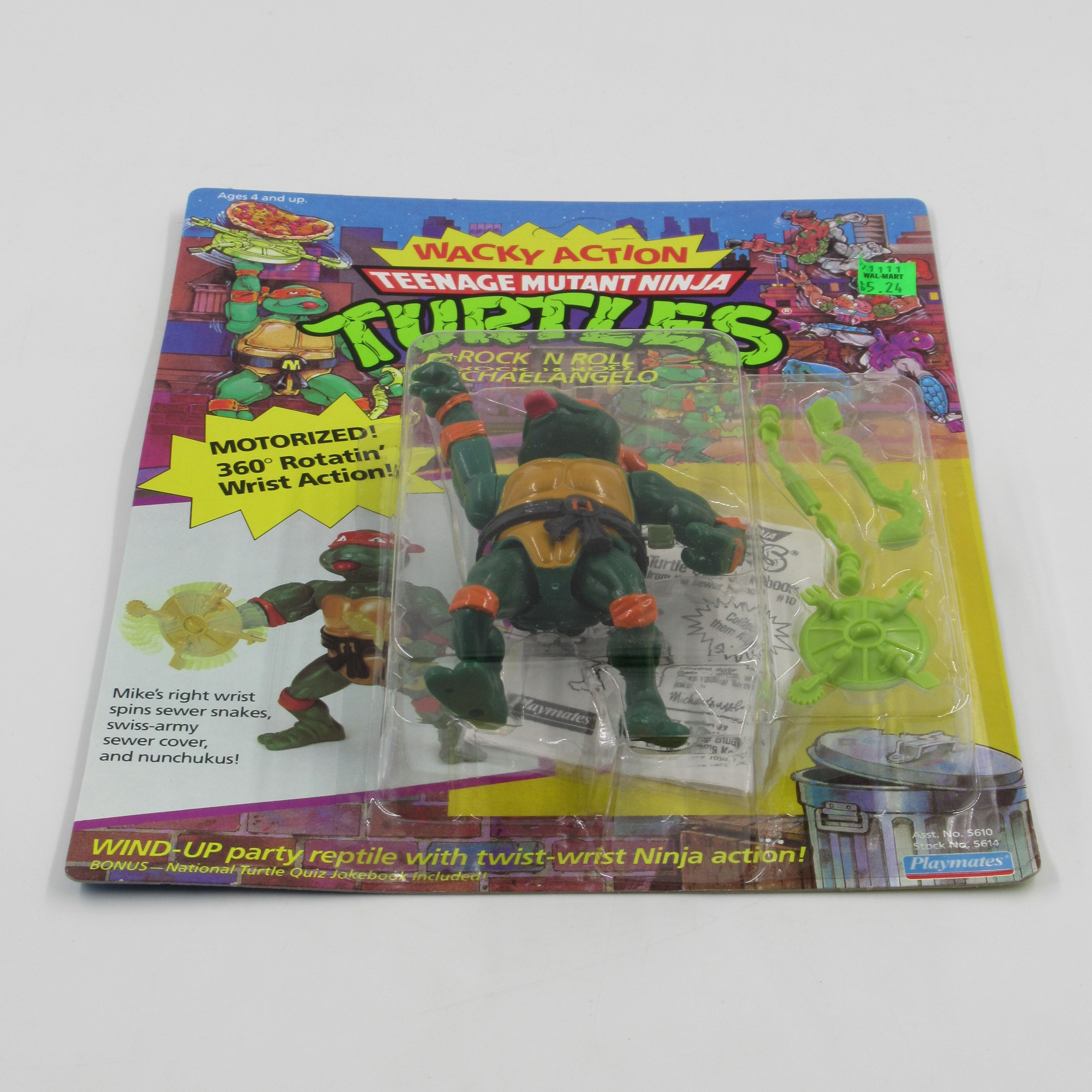 Teenage Mutant Ninja Turtles Rock N Roll Michaelangelo Wacky Action 4.5