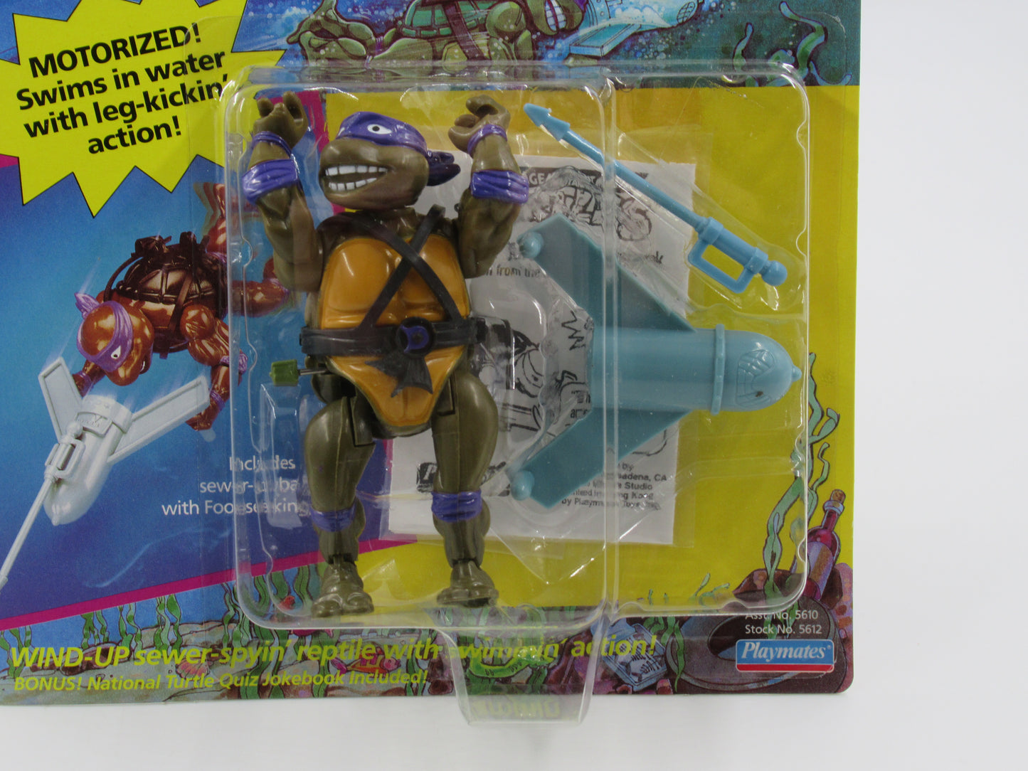 TMNT Sewer Swimmin' Donatello Wacky Action 4.5" Figure Teenage Mutant Ninja Turtles - Playmates (1989)