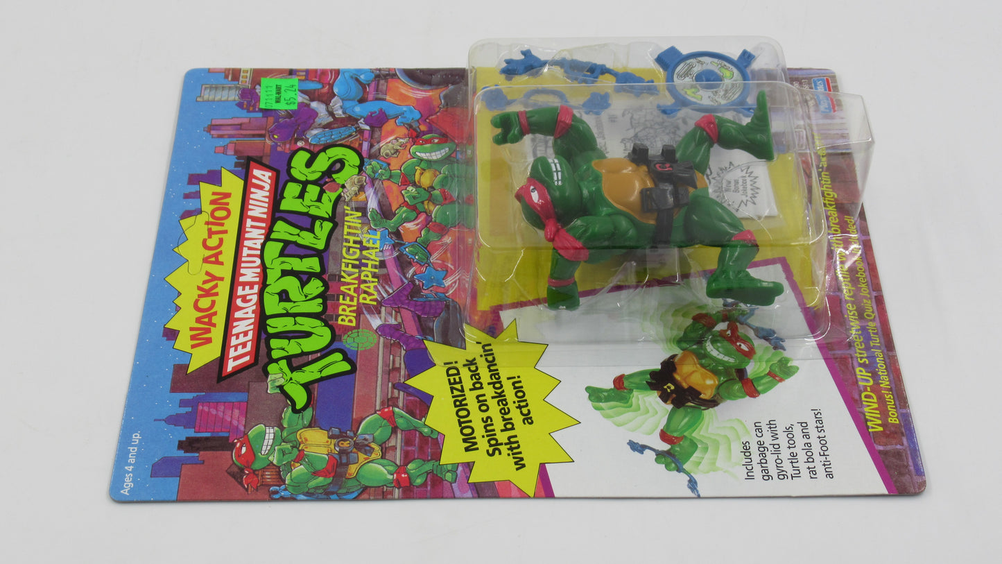 TMNT Breakfightin' Raphael Wacky Action 4.5" Figure Teenage Mutant Ninja Turtles - Playmates (1989)