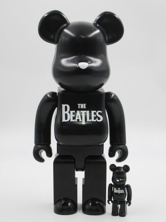 BEARBRICK The Beatles "Green Apple" 400% & 100% Figure - Medicom Toy (2006) Loose Art Toy