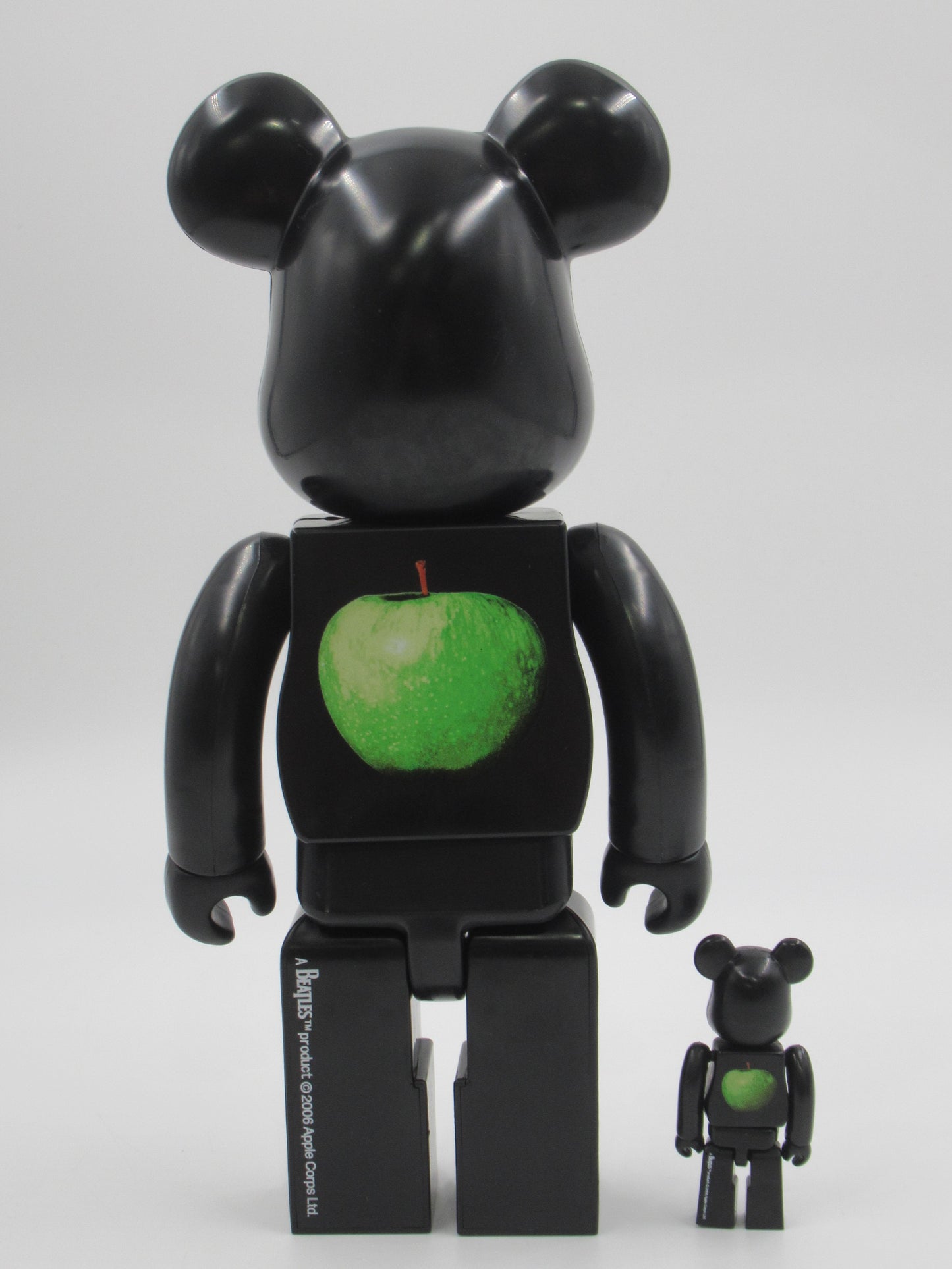 BEARBRICK The Beatles "Green Apple" 400% & 100% Figure - Medicom Toy (2006) Loose Art Toy