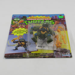 Teenage Mutant Ninja Turtles Sword Slicin' Leonardo Wacky Action 4.5" Figure TMNTs - Playmates (1990)