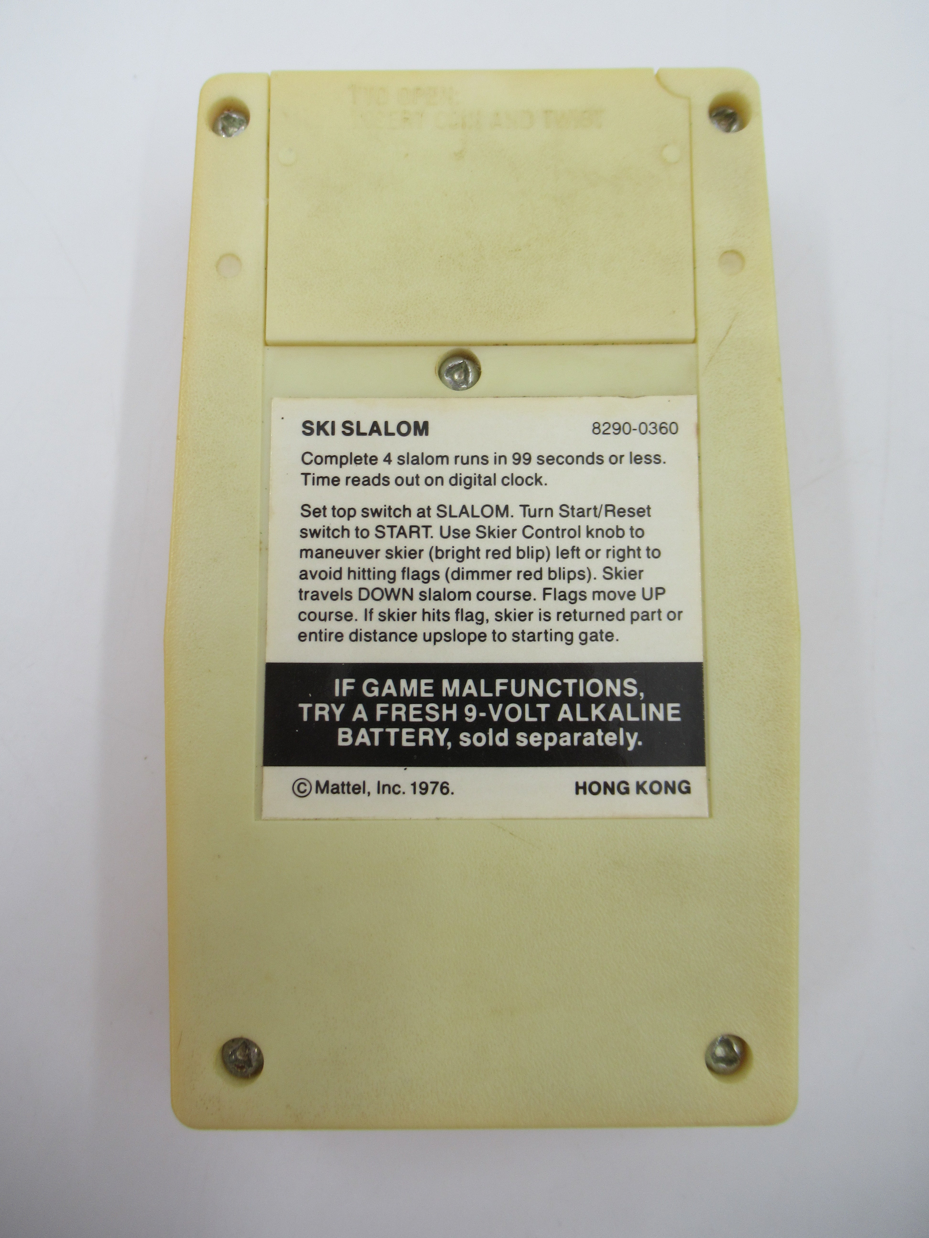 SKI SLALOM Game with Box - Mattel Electronics (1980) Vintage Toy