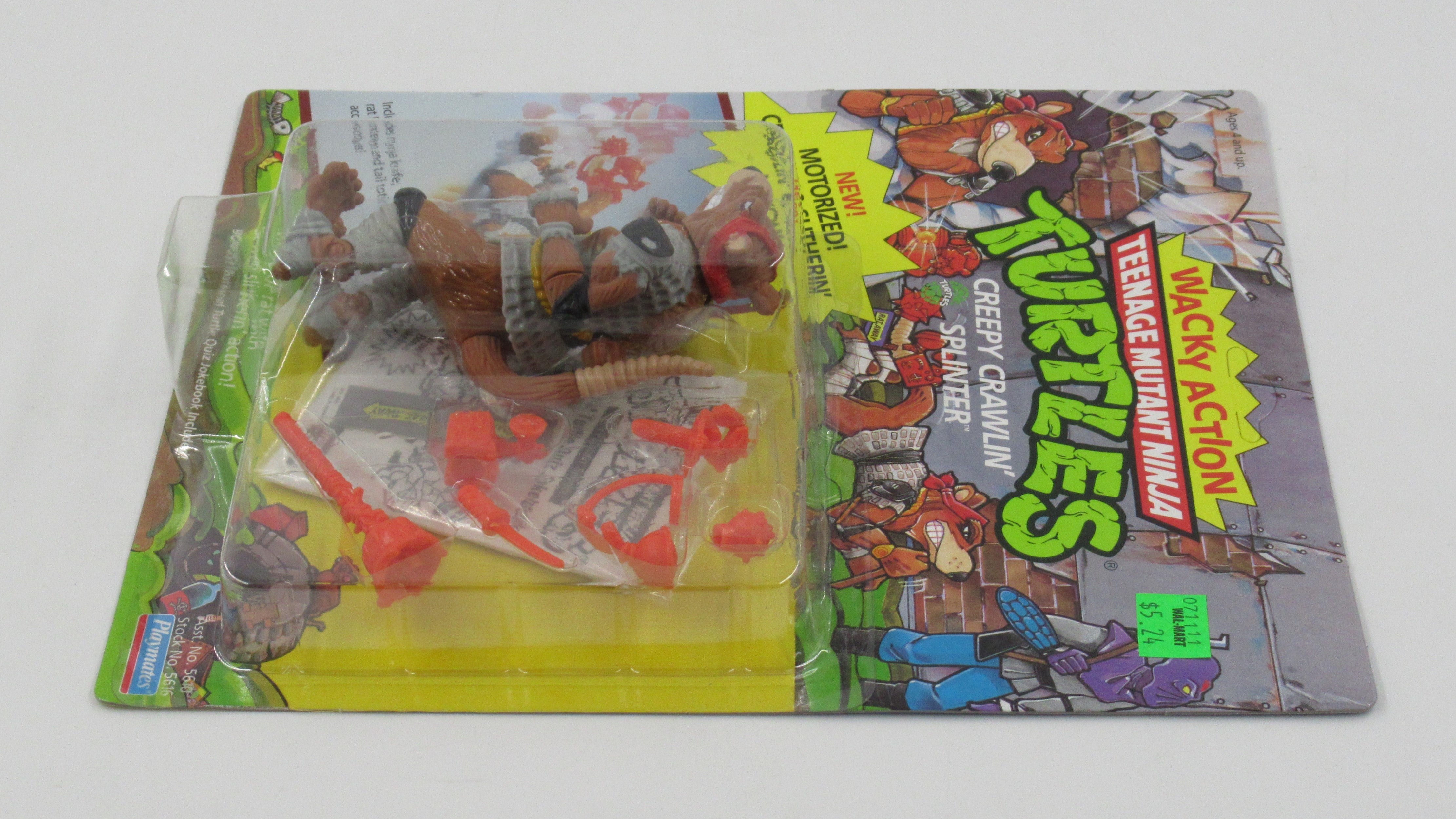 Teenage Mutant Ninja Turtles Creepy Crawlin' Splinter Wacky Action 4.5" Figure TMNTs - Playmates (1990)