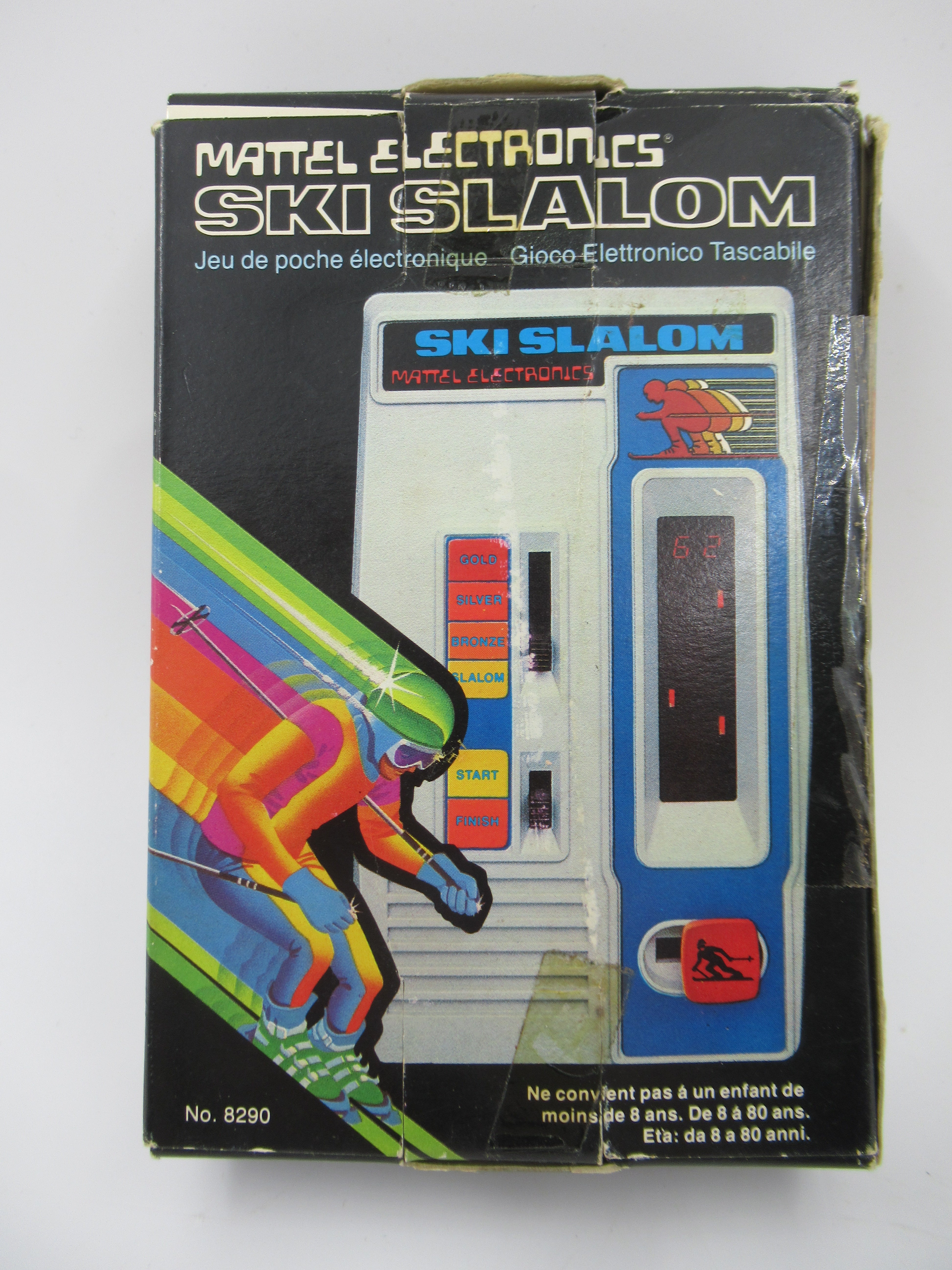 SKI SLALOM Game with Box - Mattel Electronics (1980) Vintage Toy