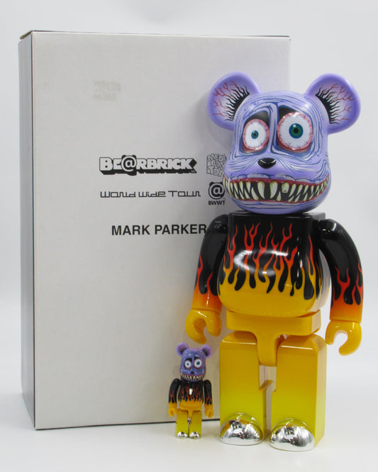 BEARBRICK Nike Mark Parker BWWT 400% & 100% Figure Set - Medicom Toy (2005) Art Toy