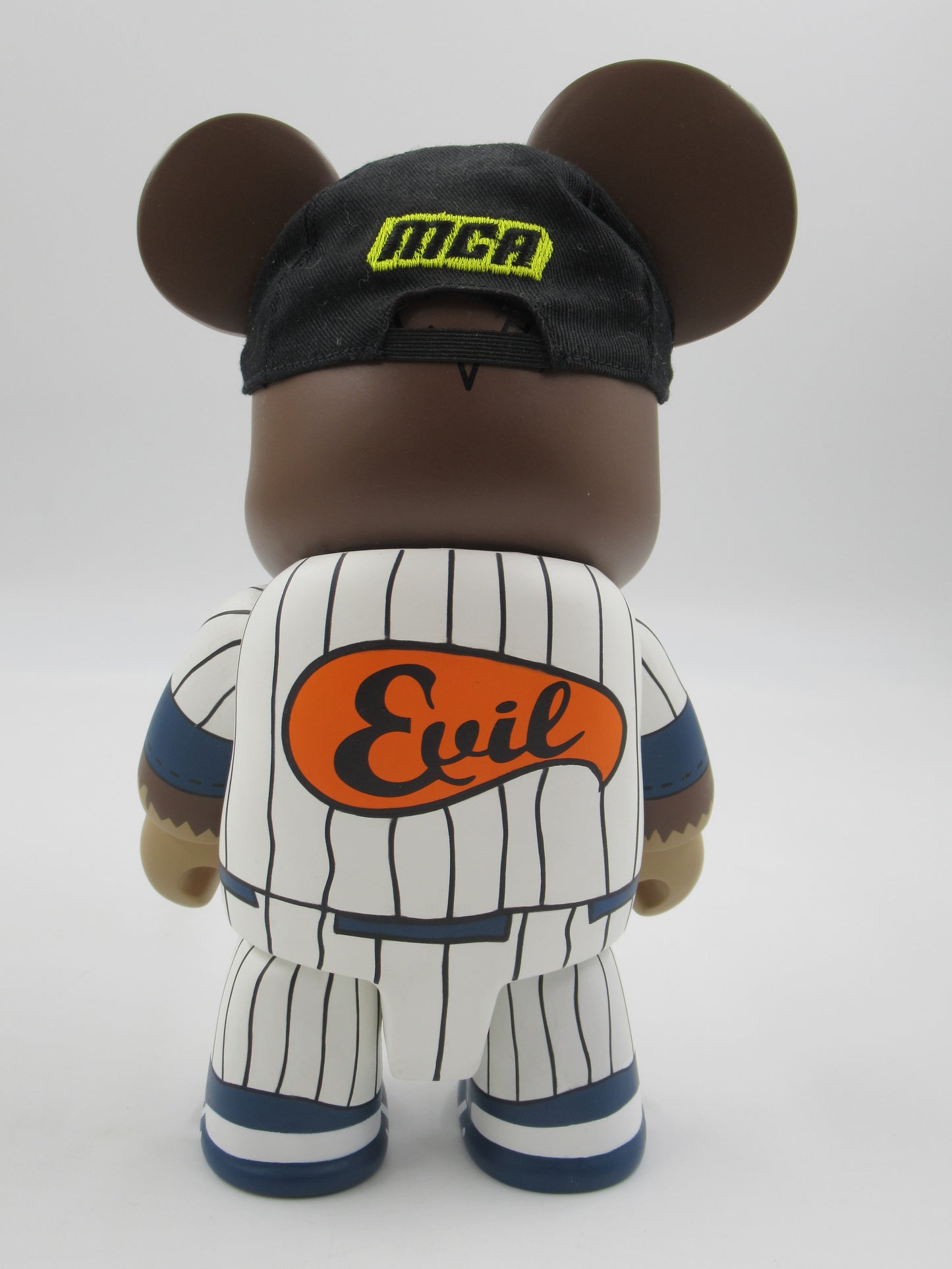 QEE COLLECTION x Evil Ape NYC MCA Baseball  8" Vinyl Bear - Toy2r (2006) Art Toy