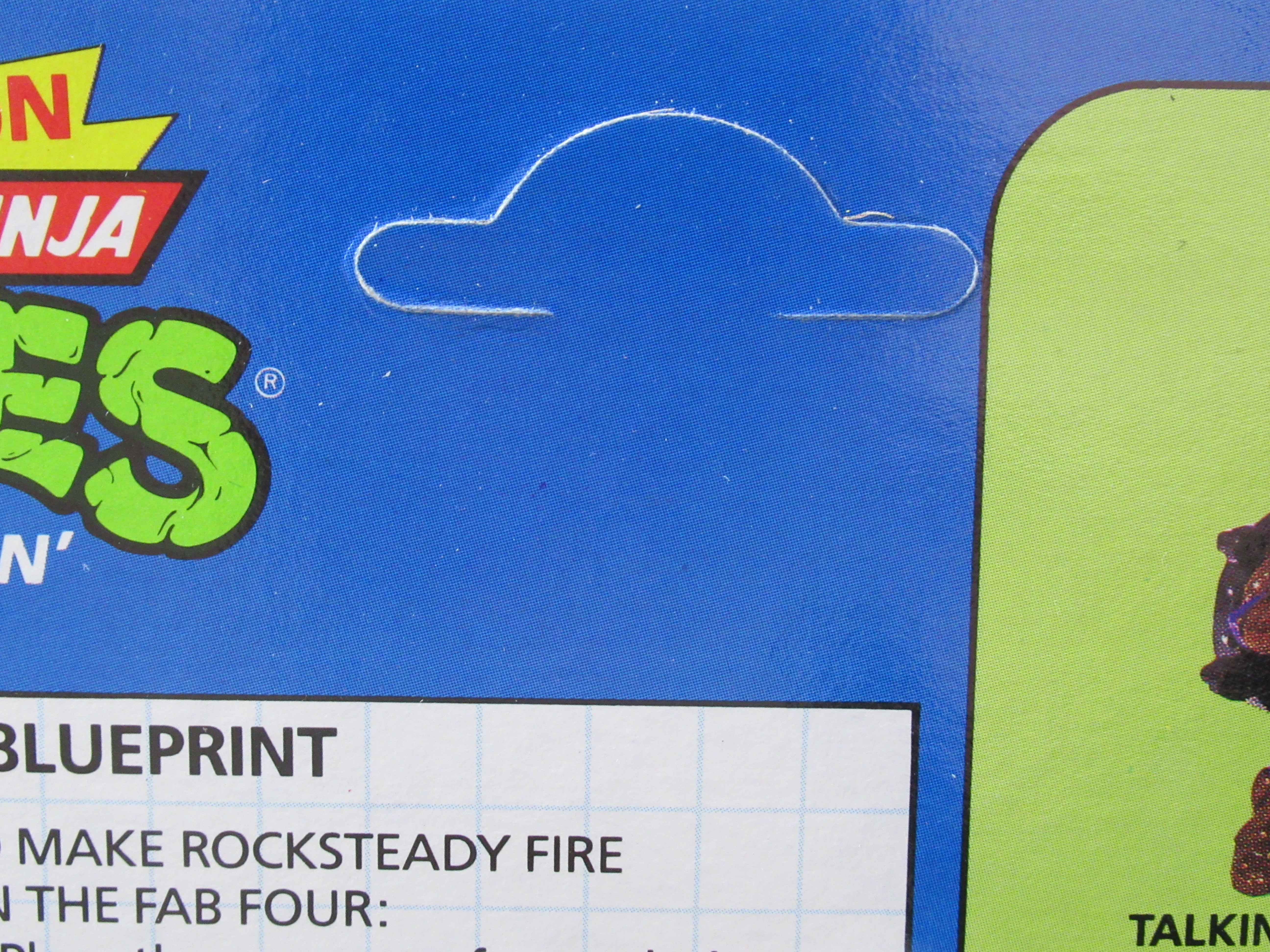 Teenage Mutant Ninja Turtles Machine Gunnin' Rocksteady Wacky Action 4.5" Figure TMNTs - Playmates (1991)