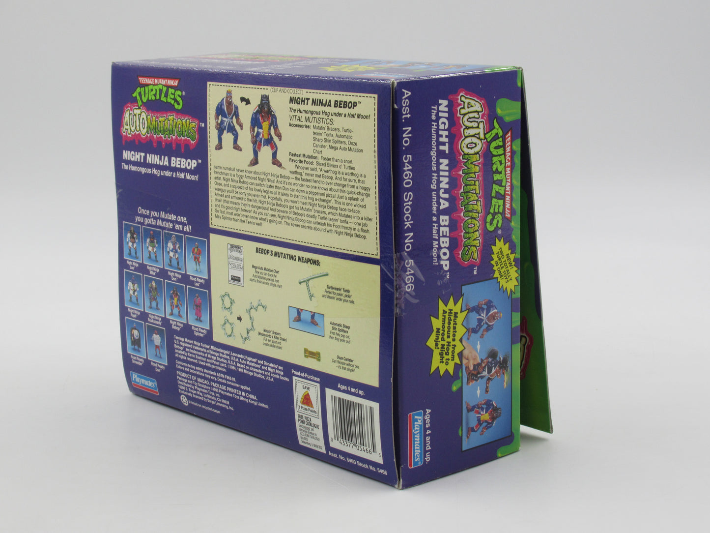 TMNT Night Ninja Bebop Automutations 4.5" Figure Teenage Mutant Ninja Turtles - Playmates (1993)