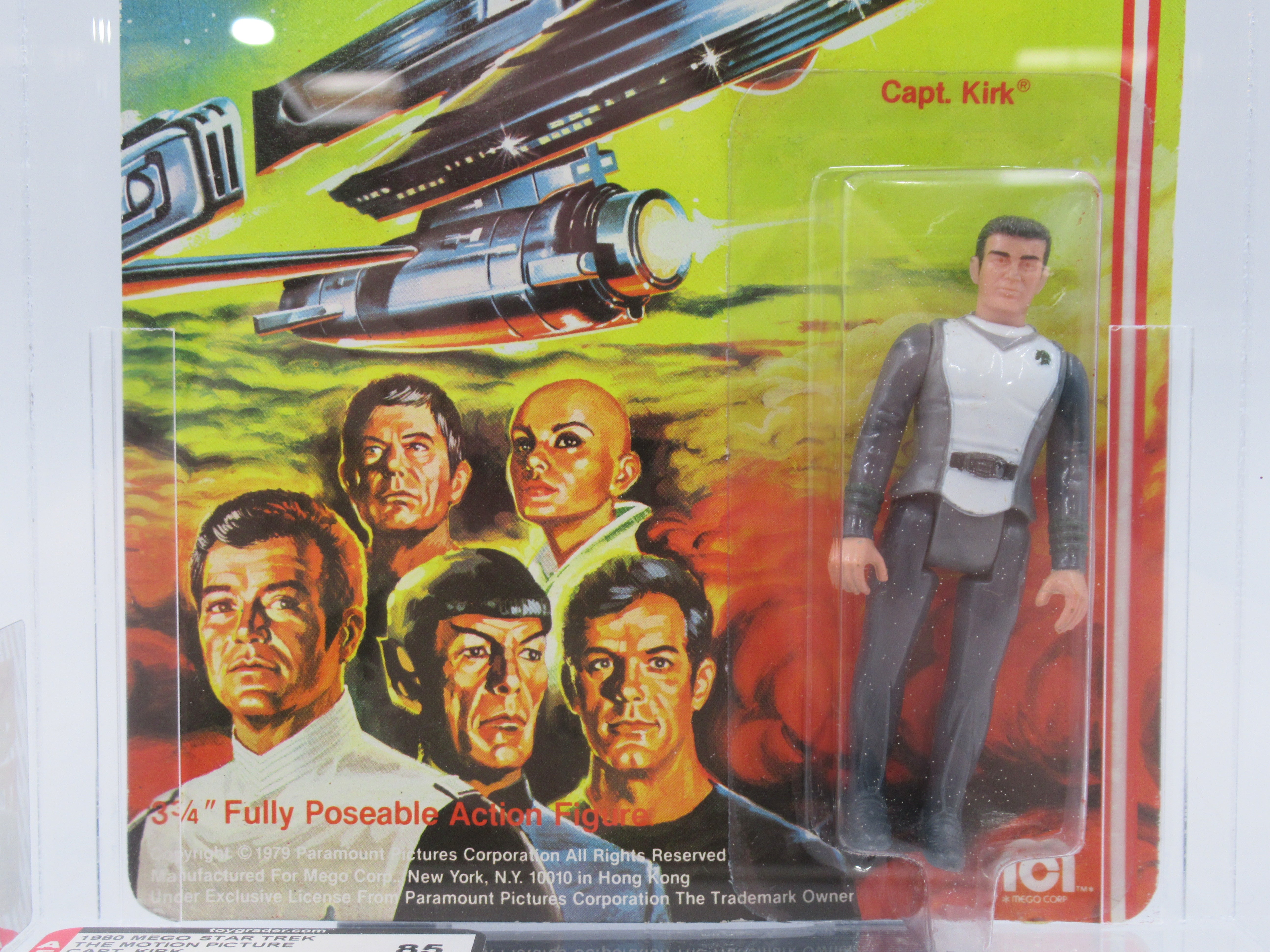 STAR TREK Captain Kirk Graded Action Figure (AFA 85 NM+) - Mego Corp. (1980) Vintage Toy