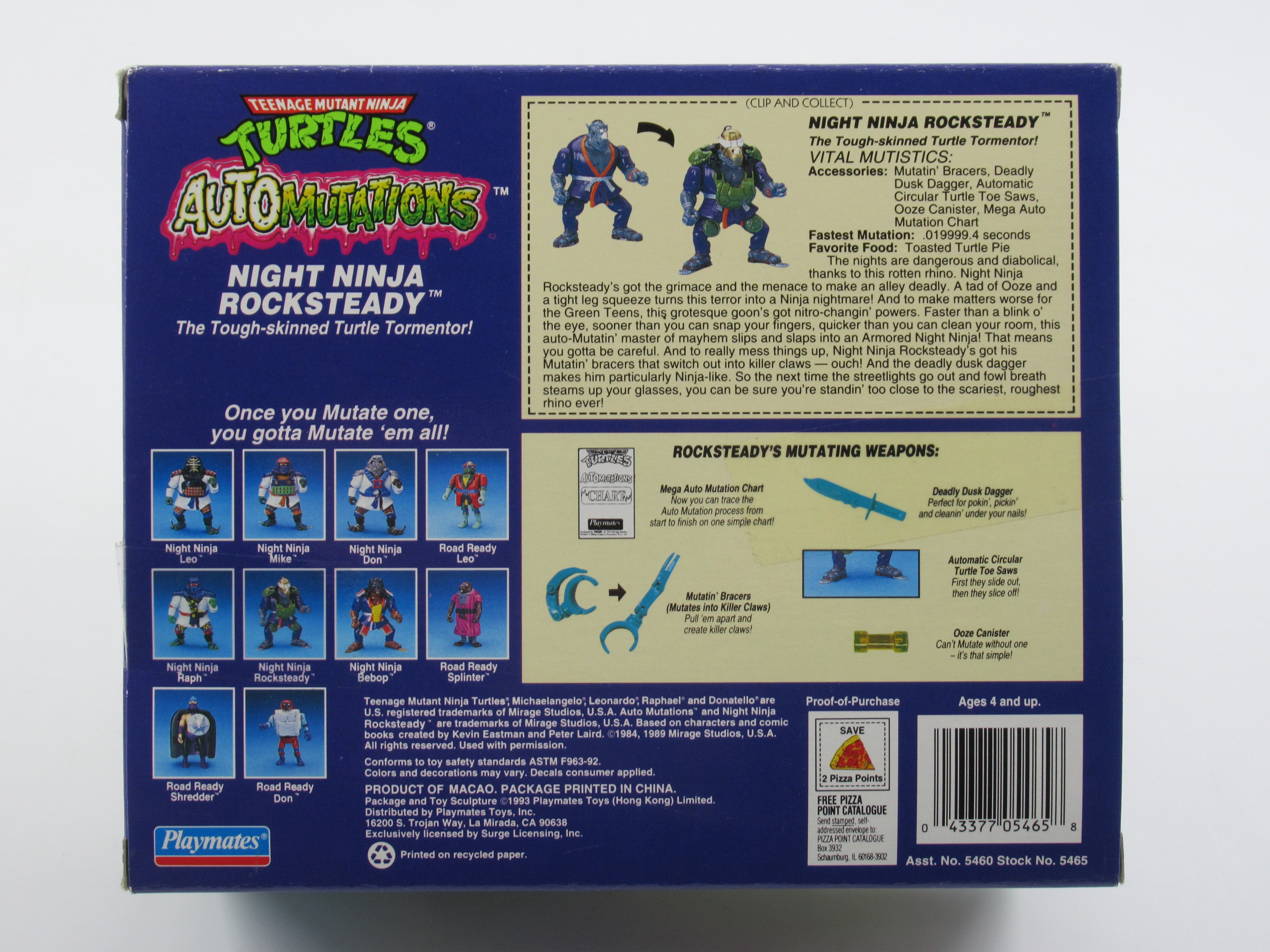 Teenage Mutant Ninja Turtles Night Ninja Rocksteady Automutations 4.5