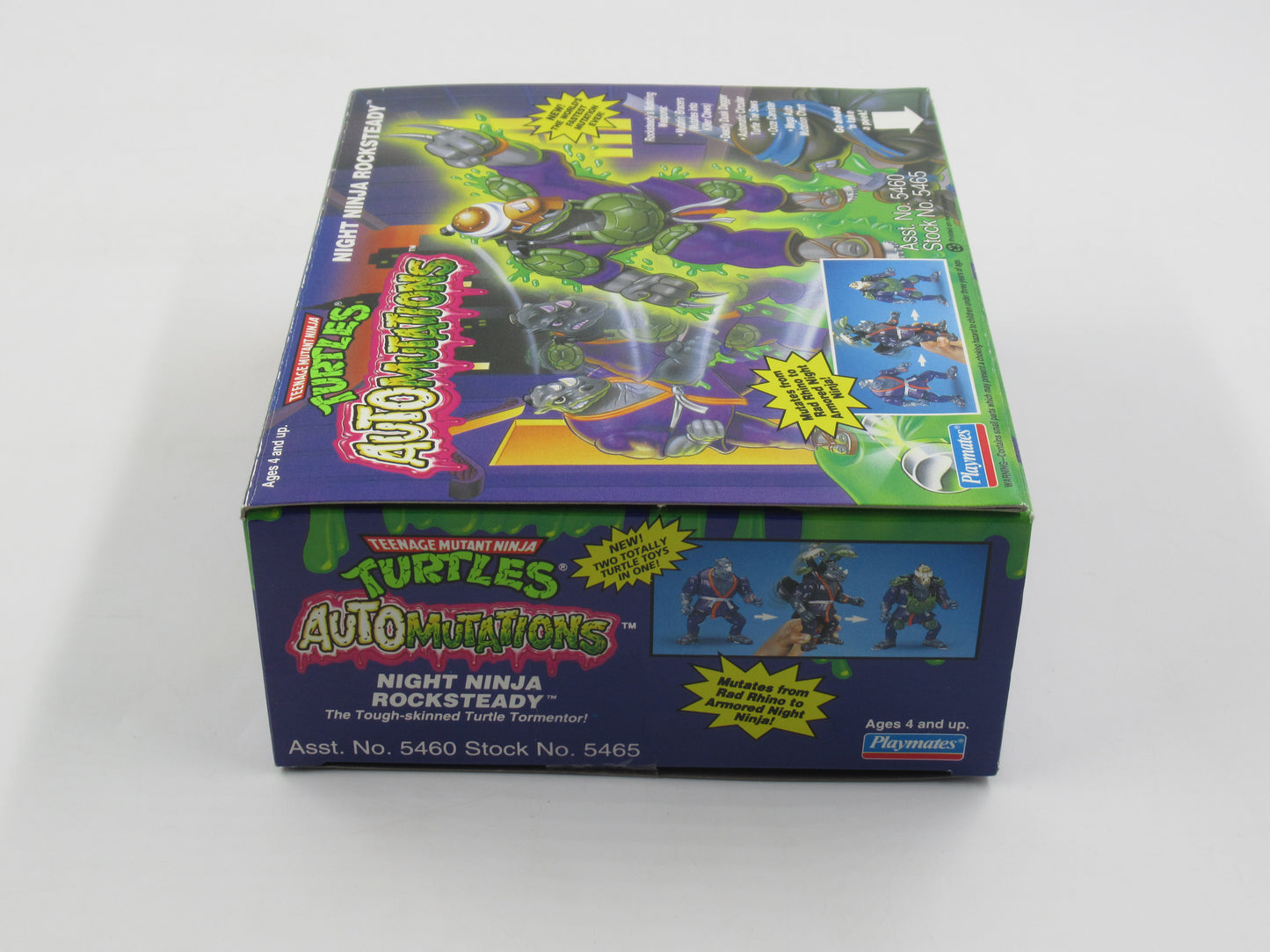 TMNT Night Ninja Rocksteady Automutations 4.5" Figure Teenage Mutant Ninja Turtles - Playmates (1993)