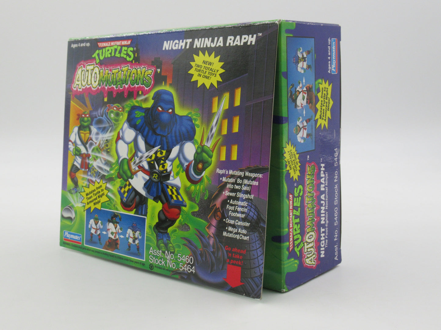 TMNT Night Ninja Raph Automutations 4.5" Figure Teenage Mutant Ninja Turtles - Playmates (1993)