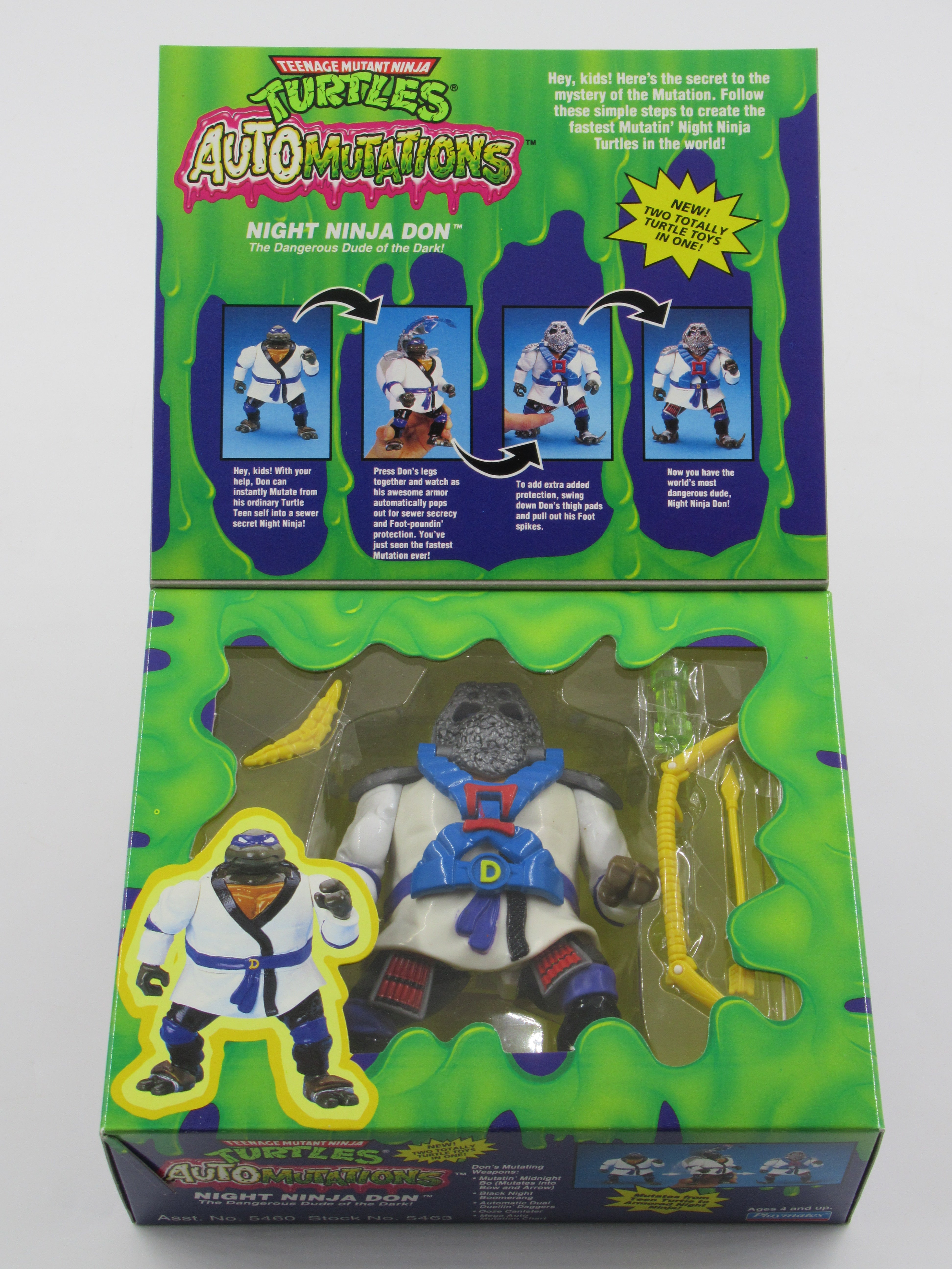 Teenage Mutant Ninja Turtles Night Ninja Don Automutations 4.5" Figure TMNTs - Playmates (1993)