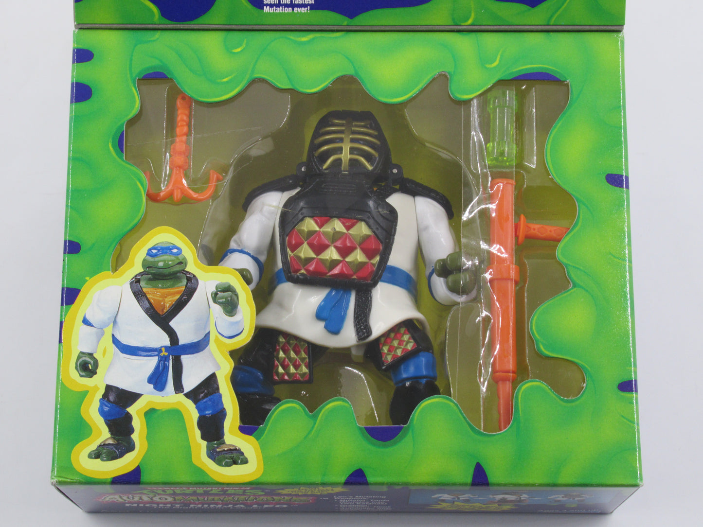 TMNT Night Ninja Leo Automutations 4.5" Figure Teenage Mutant Ninja Turtles - Playmates (1993)