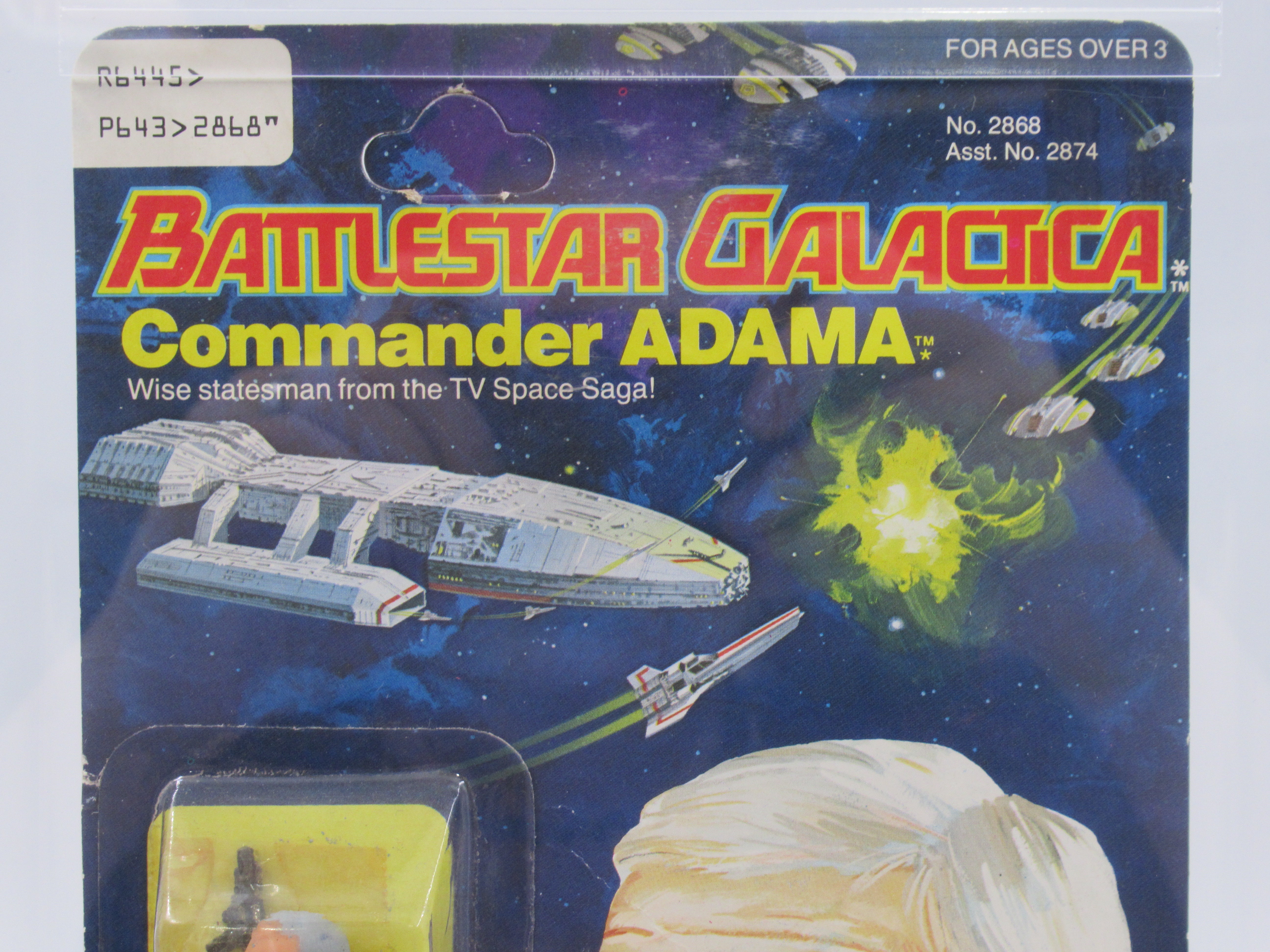 BATTLESTAR GALACTICA Commander Adama Graded Action Figure (AFA 70 EX+) - Mattel (1978) Vintage Toy