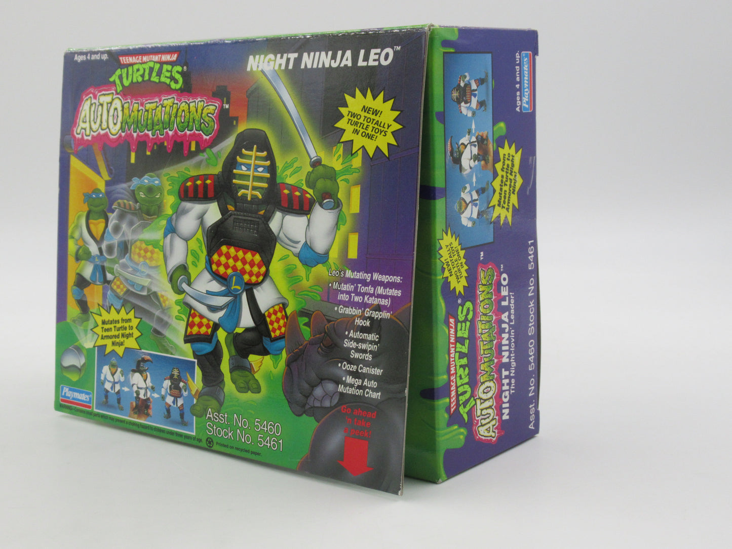 TMNT Night Ninja Leo Automutations 4.5" Figure Teenage Mutant Ninja Turtles - Playmates (1993)