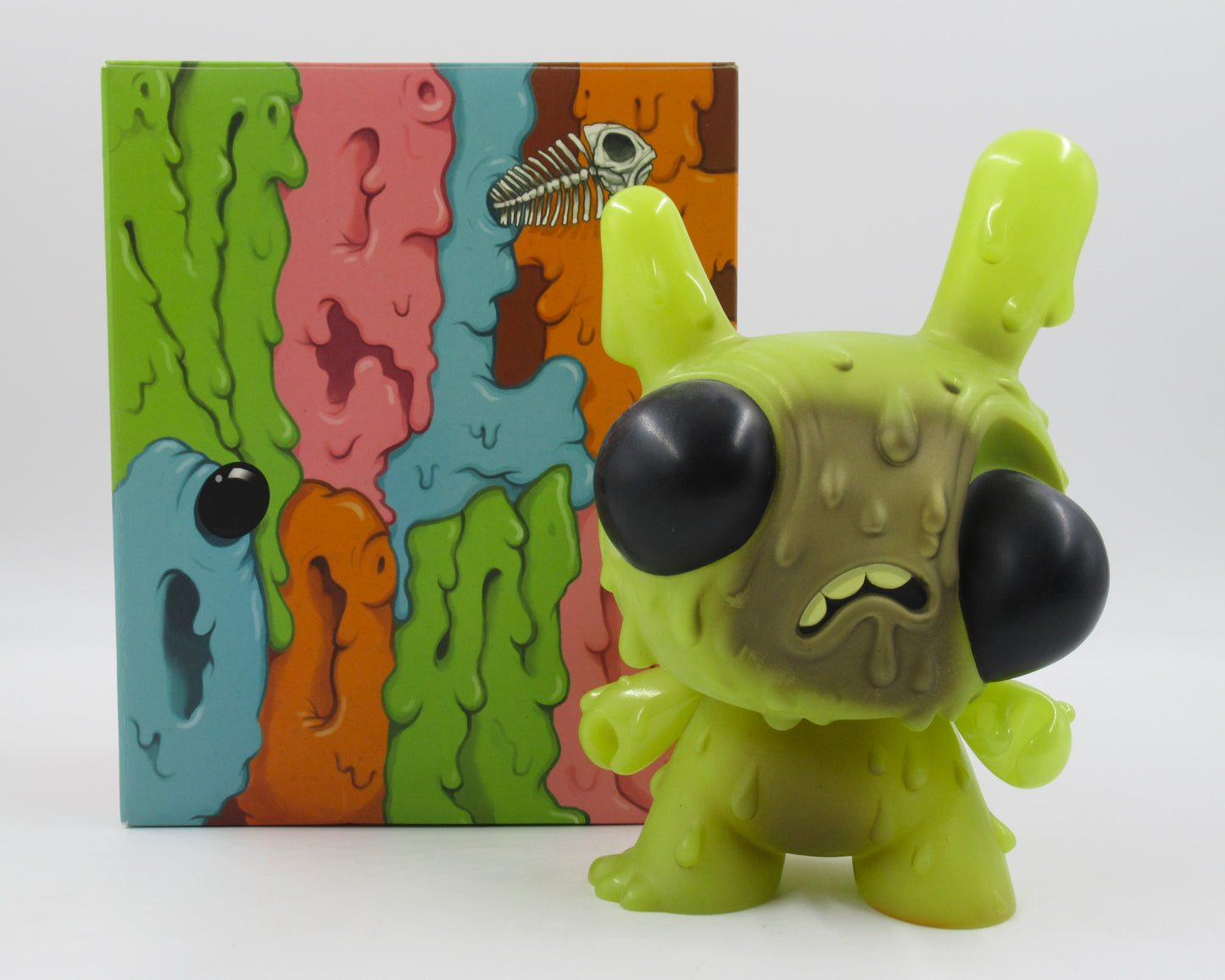 DUNNY Meltdown Green GID 8" Vinyl Figure - Chris Ryniak x Kidrobot (2013) Designer Art Toy