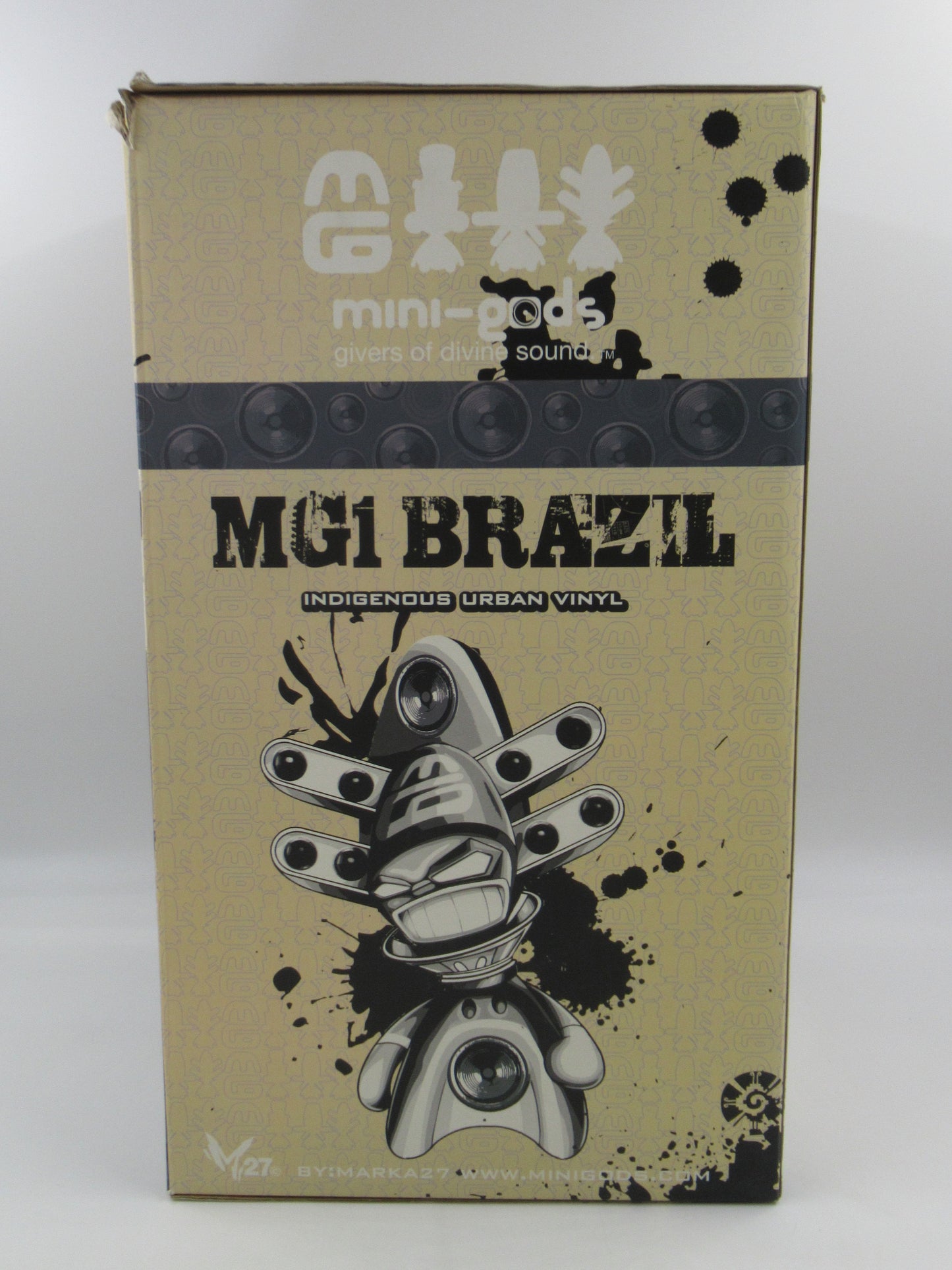 MINI-GODS MG1 Brazil Gold Grillz Speaker - Marka27 x ThreeZero (2007) Vinyl Art Toy