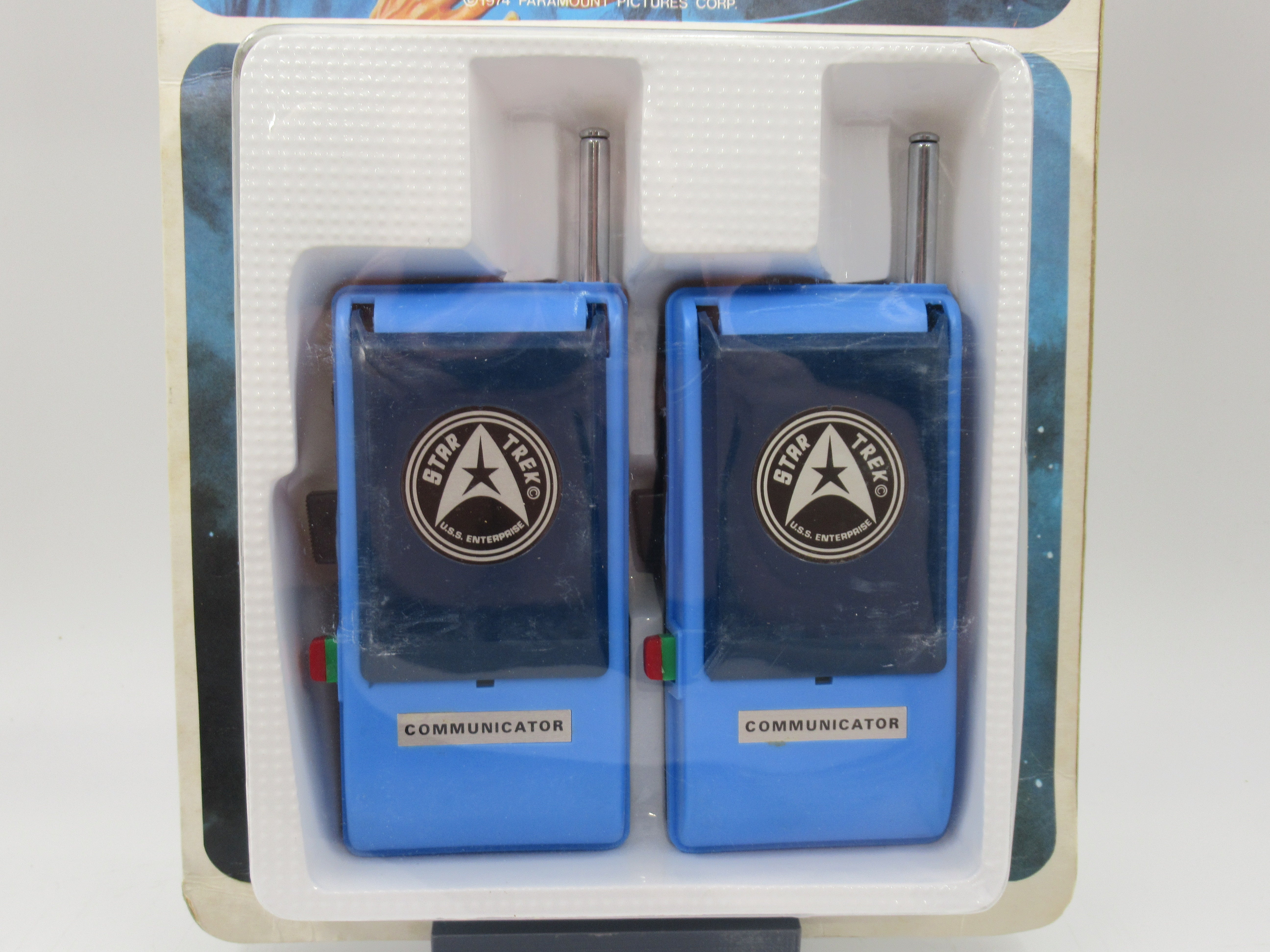 STAR TREK Communicators/Walkie Talkies Set - Mego (1976) Sealed Vintage Toy