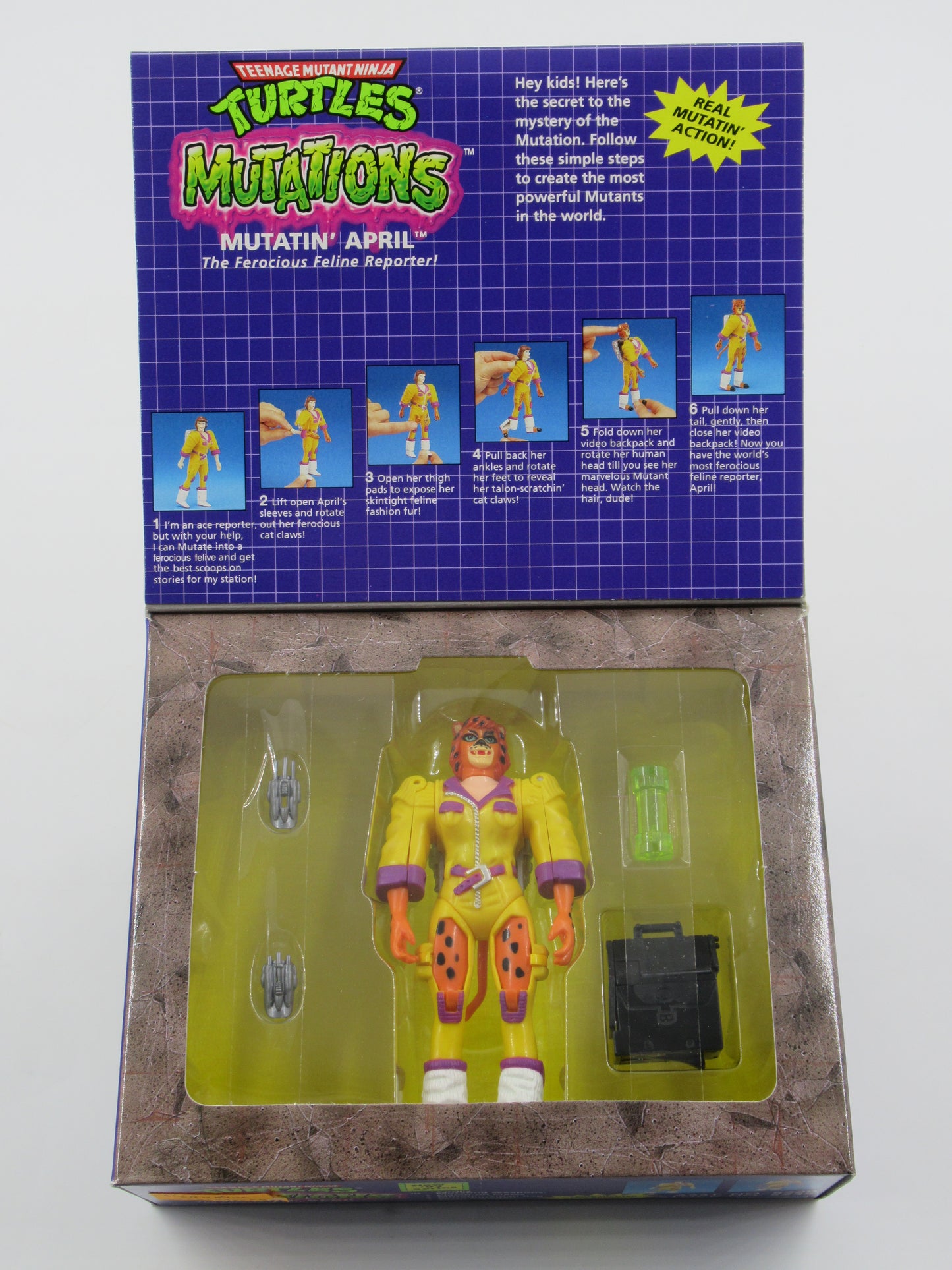 TMNT Shredder/Foot Soldier/April Mutations 4.5" Figures Teenage Mutant Ninja Turtles - Playmates (1993)