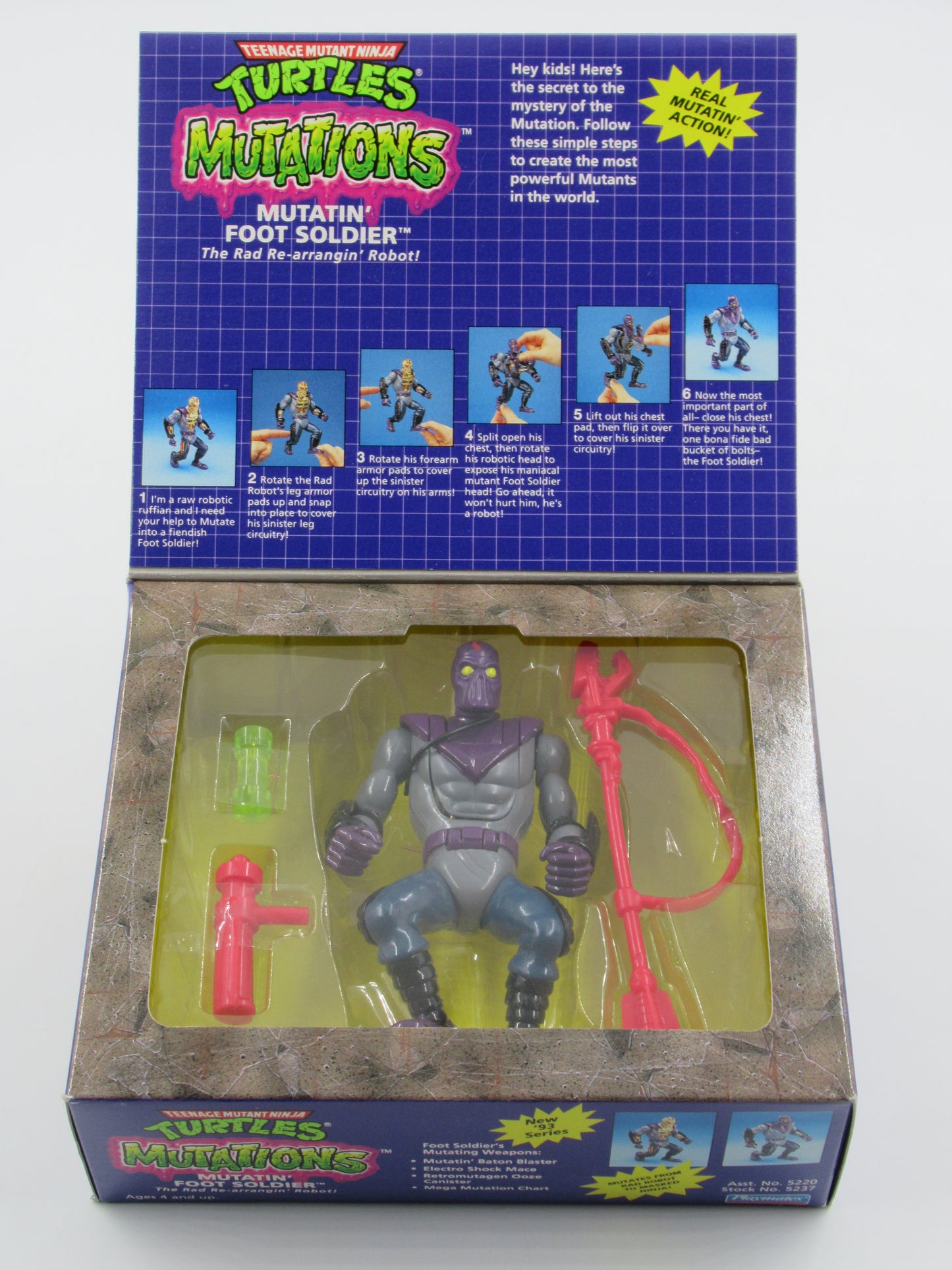 TMNT Shredder/Foot Soldier/April Mutations 4.5" Figures Teenage Mutant Ninja Turtles - Playmates (1993)