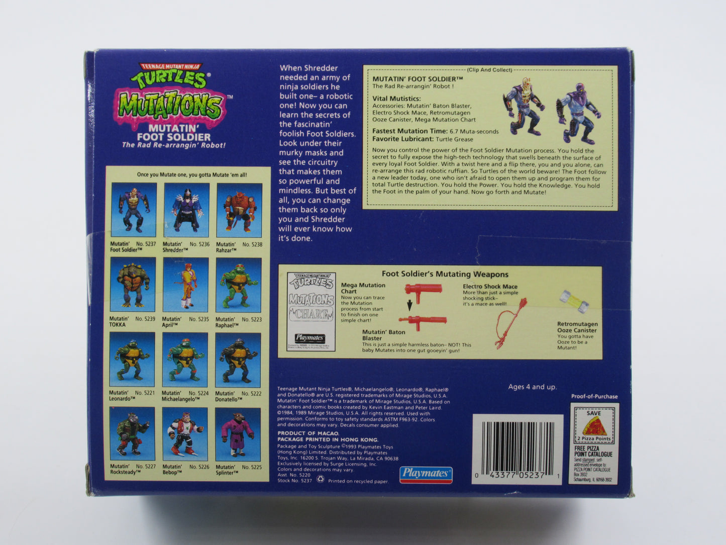 TMNT Shredder/Foot Soldier/April Mutations 4.5" Figures Teenage Mutant Ninja Turtles - Playmates (1993)