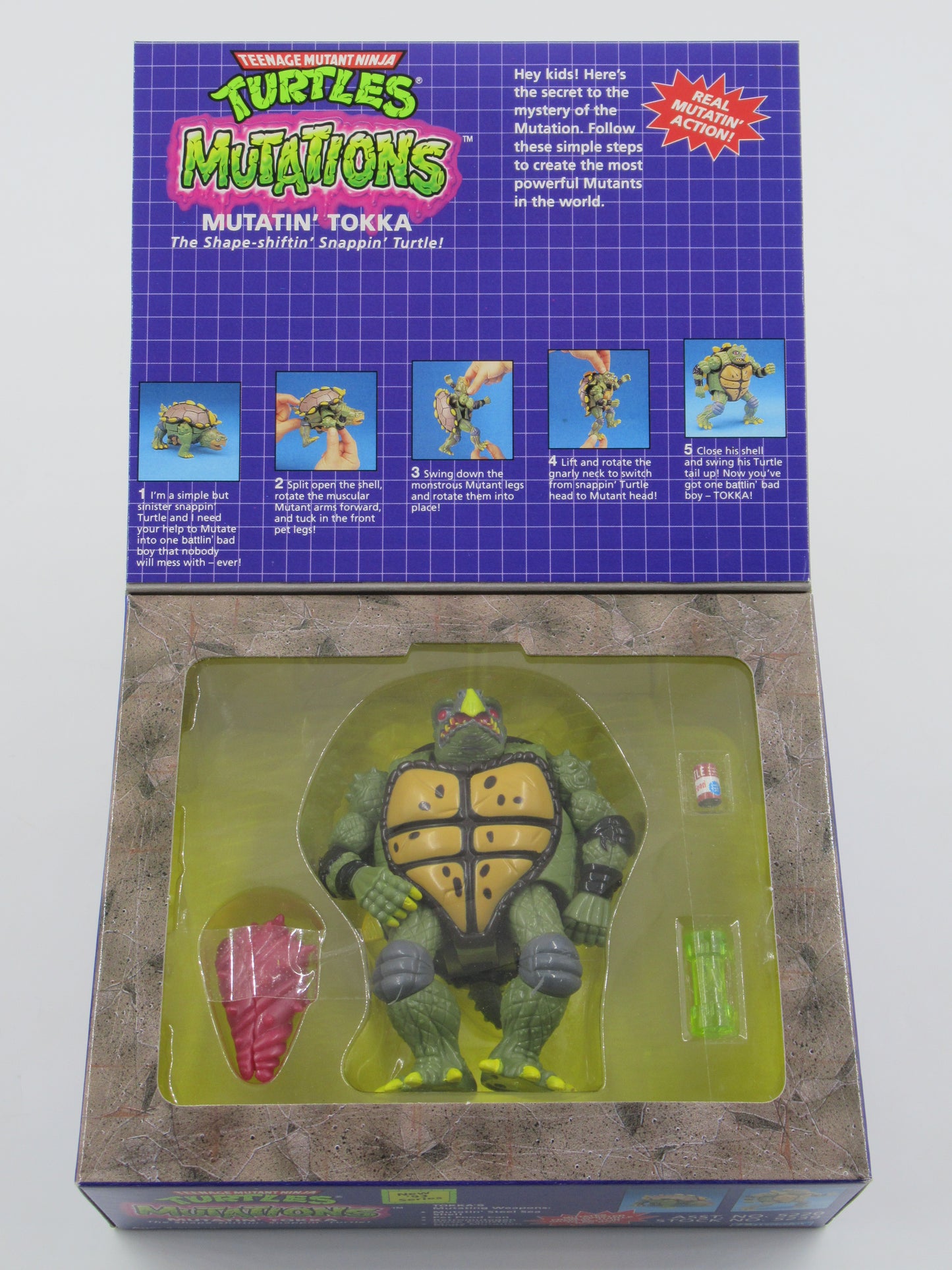 TMNT Mutatin' Tokka (Red Weapon) Mutations 4.5" Figure Teenage Mutant Ninja Turtles - Playmates (1993)