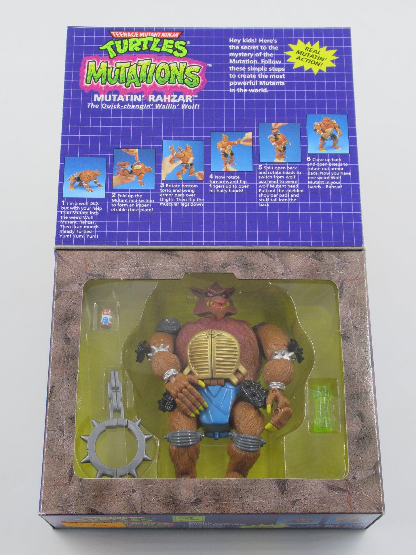 TMNT Mutatin' Rahzar 4.5" Figure Teenage Mutant Ninja Turtles - Playmates (1993)