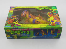 Teenage Mutant Ninja Turtles Cave-Turtle Don and his Trippy Tyrannosaurus 4" Figure TMNTs - Playmates (1993)