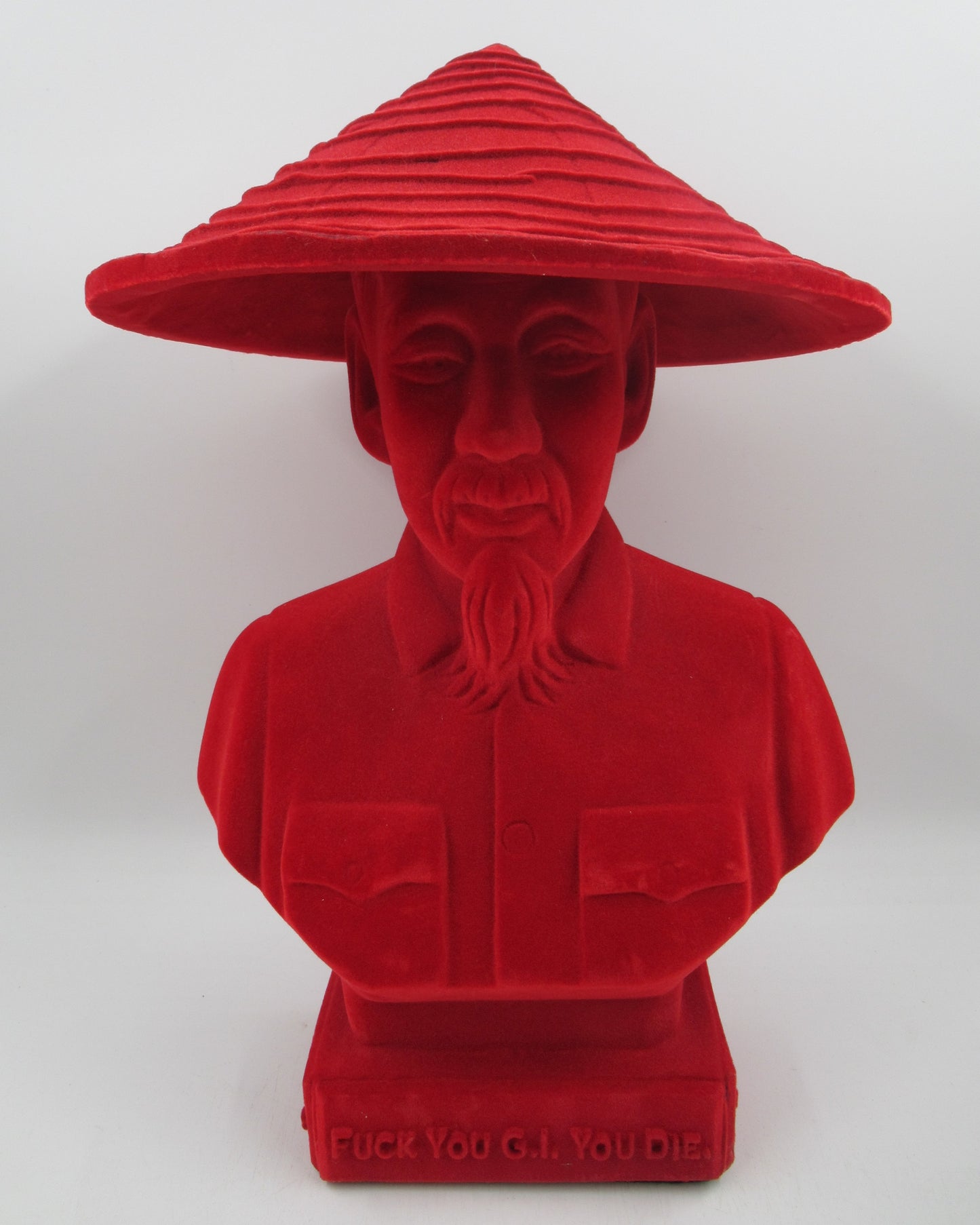 HO CHI MINH Red Flocked Resin Bust - Frank Kozik (2007) #AP7 Limited Art Toy with Box