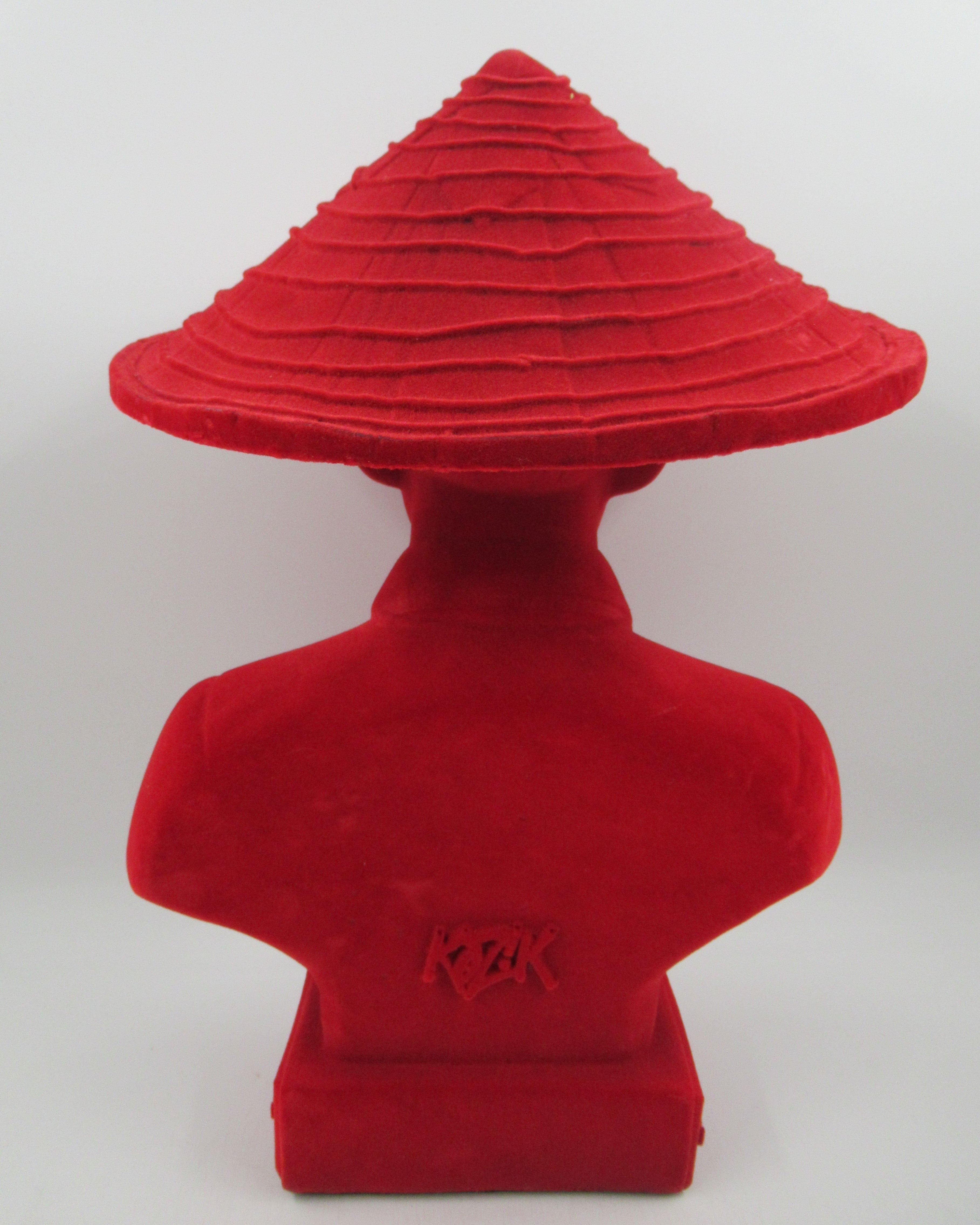 HO CHI MINH Red Flocked Resin Bust - Frank Kozik (2007) #AP7 Limited Art Toy with Box