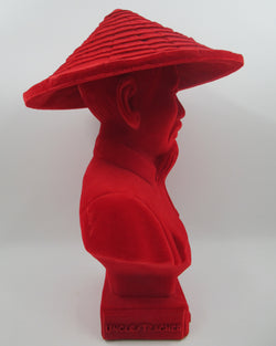 HO CHI MINH Red Flocked Resin Bust - Frank Kozik (2007) #AP7 Limited Art Toy with Box