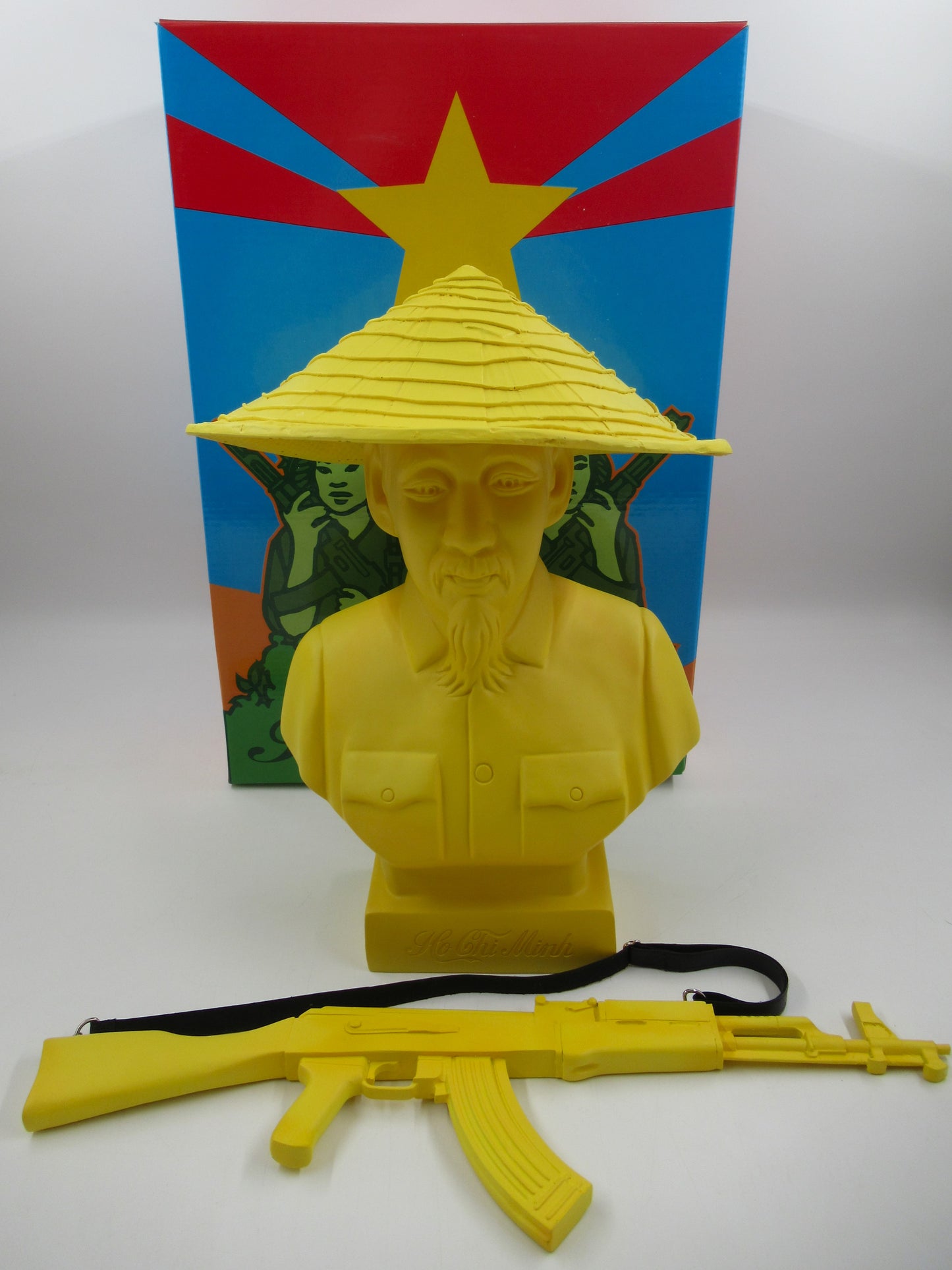 HO CHI MINH Yellow Bust - Kozik x Ultraviolence (2007) Rotofugi Limited Art Toy with Box