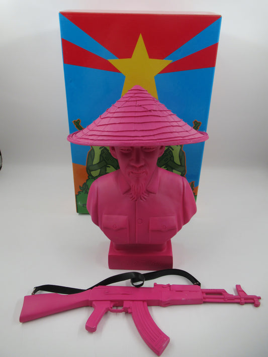 HO CHI MINH Pink Bust - Kozik x Ultraviolence (2007) Kidrobot Exclusive Limited Art Toy with Box