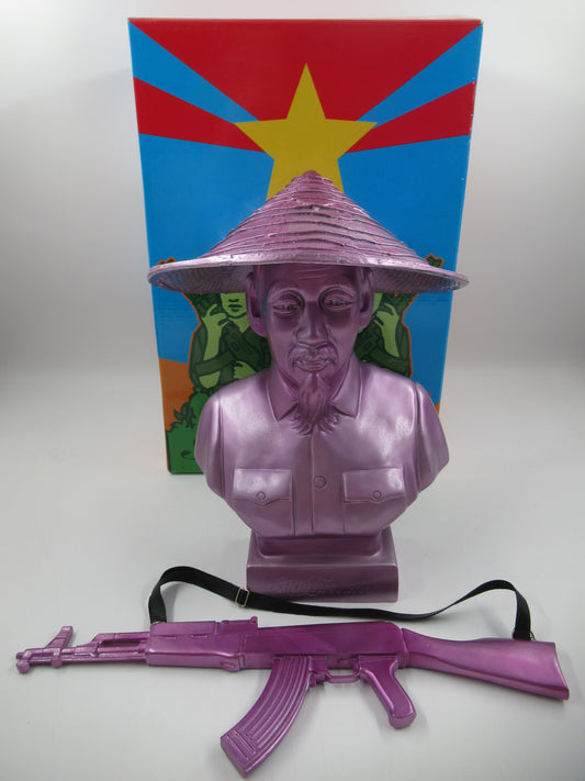 HO CHI MINH Metallic Purple Bust - Kozik x Ultraviolence (2007) Limited Art Toy with Box