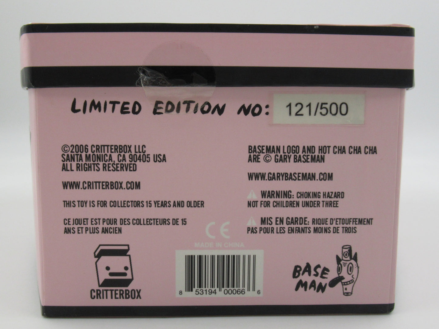 GARY BASEMAN'S Hot Cha Cha Cha Pink Vinyl Figure - Critterbox (2006) #121/500 Limited Edition Art Toy