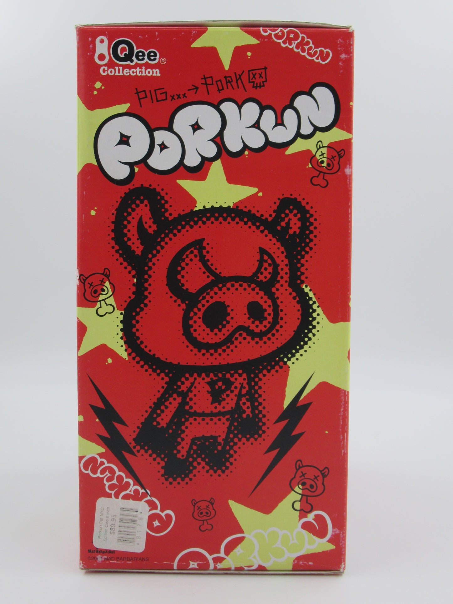 QEE COLLECTION Porkun 8" Vinyl Bear - Mad Barbarians x Toy2R (2004) Loose NYC Designer Urban Art Toy