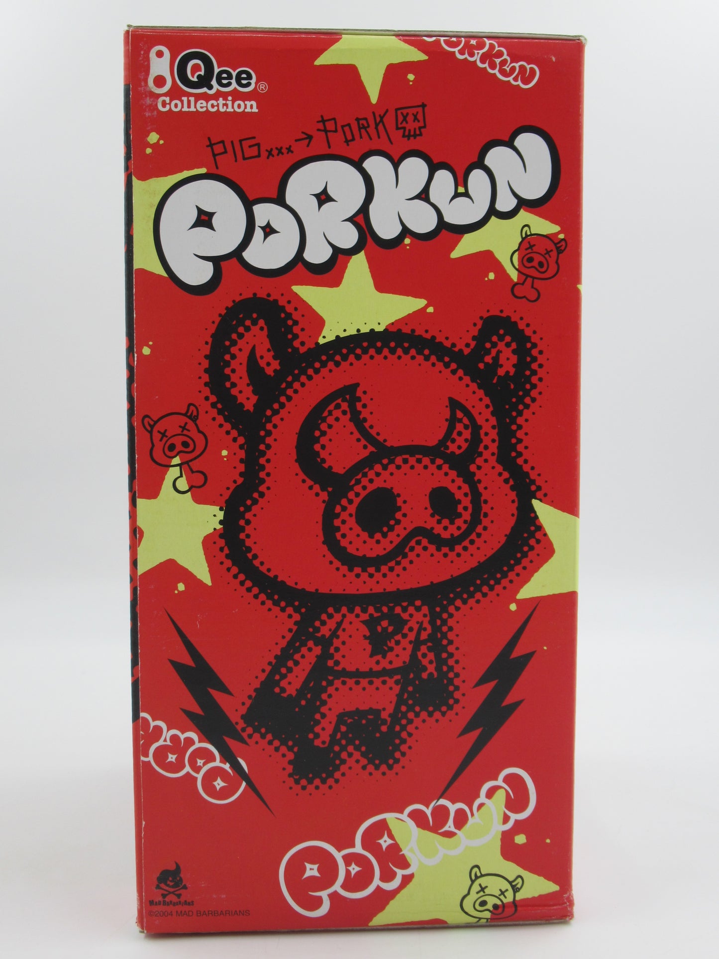 QEE COLLECTION Porkun 8" Vinyl Bear - Mad Barbarians x Toy2R (2004) Loose NYC Designer Urban Art Toy