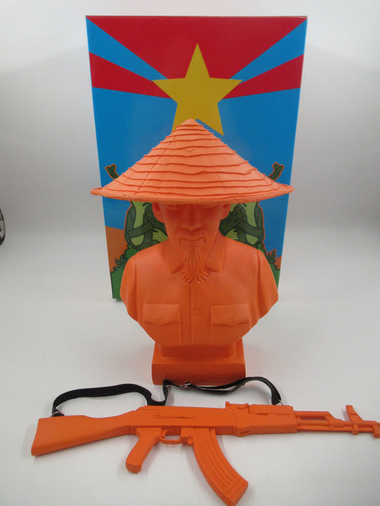 HO CHI MINH Orange Bust - Kozik x Ultraviolence (2007) DKE Exclusive Limited Art Toy with Box