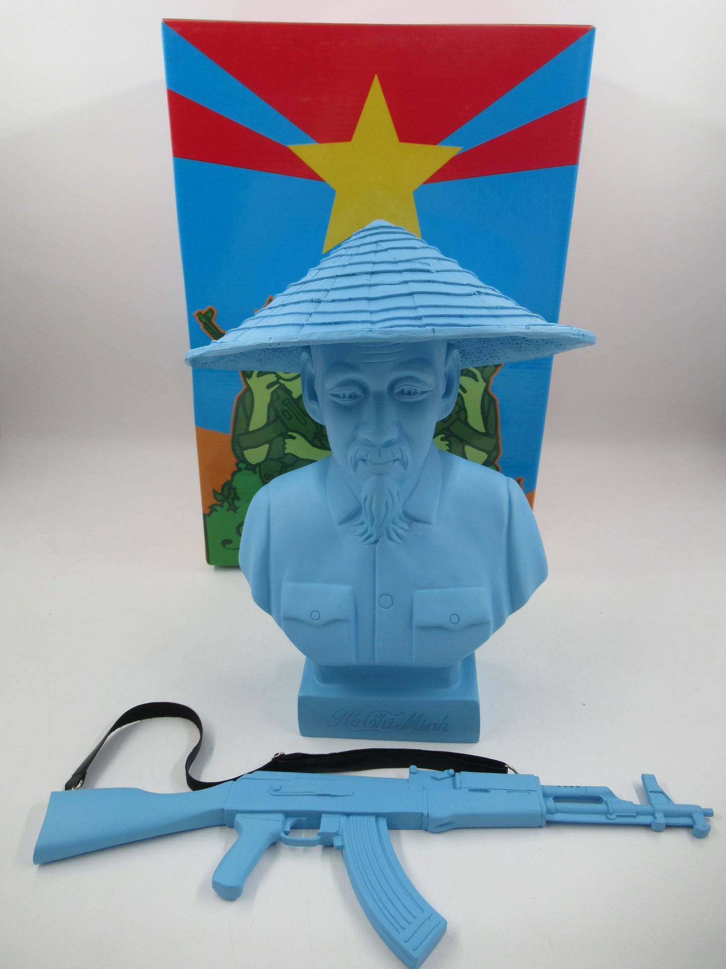 HO CHI MINH Blue Bust - Kozik x Ultraviolence (2007) Strangekiss Exclusive Limited Art Toy with Box